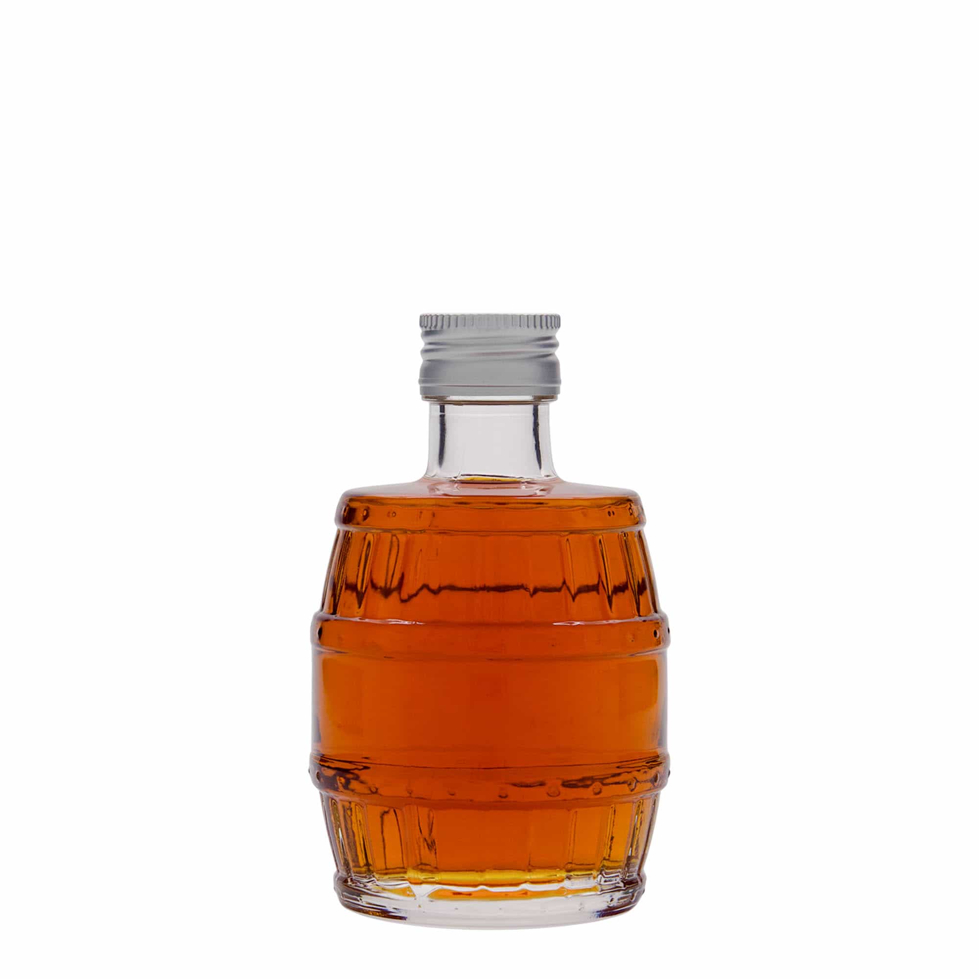 200 ml Glasflasche «Fass», Mündung: PP 28