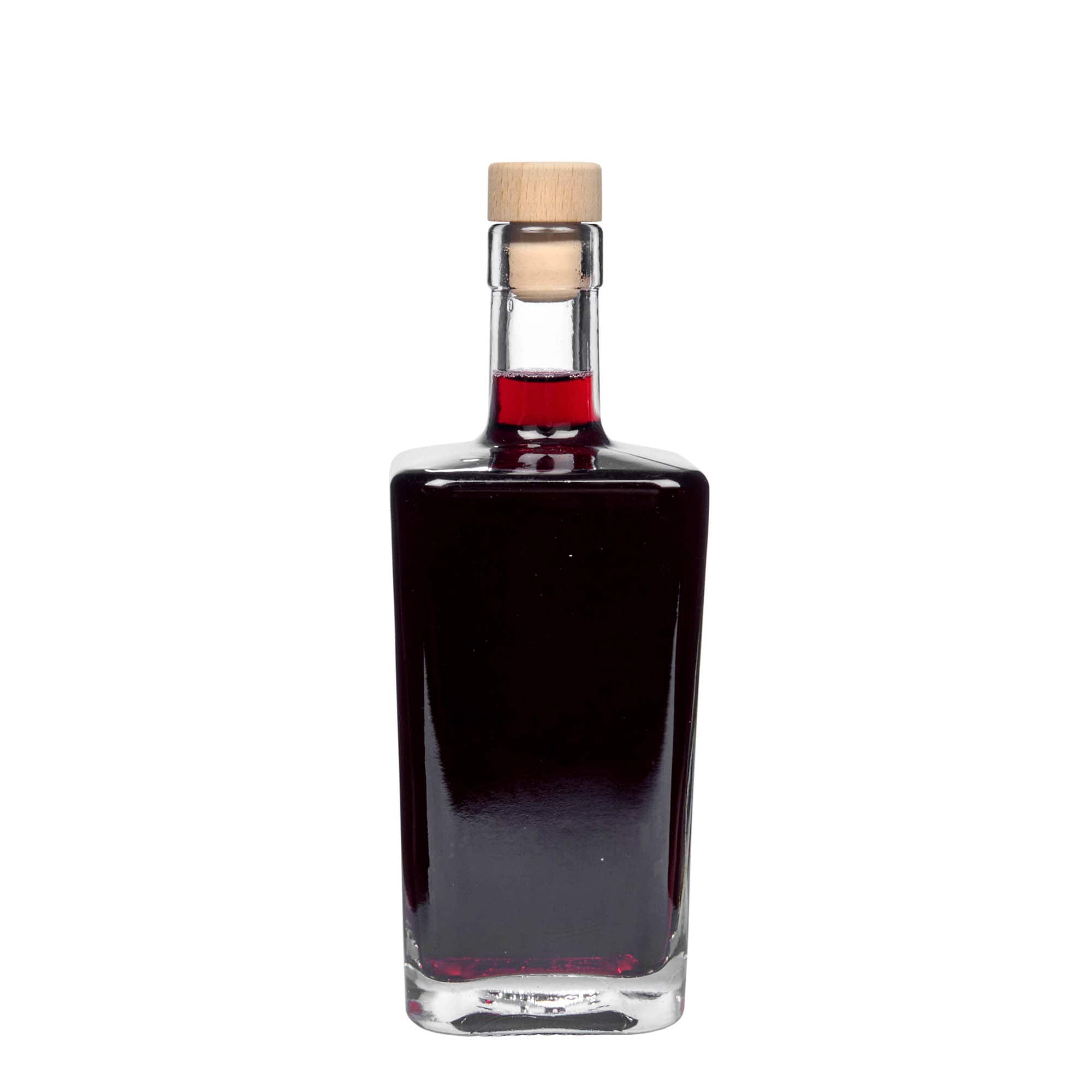 500 ml Glasflasche «Noel», quadratisch, Mündung: Kork