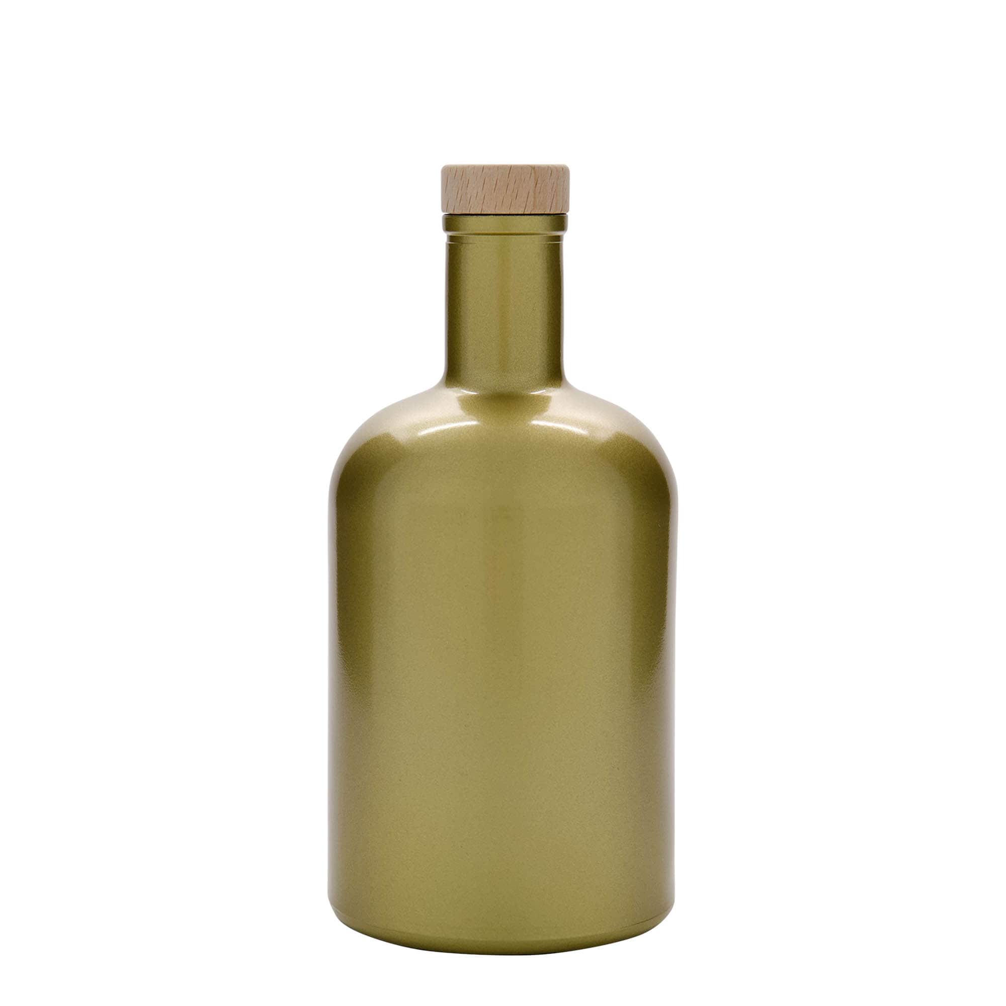 700 ml Glasflasche «Gerardino», gold, Mündung: Kork