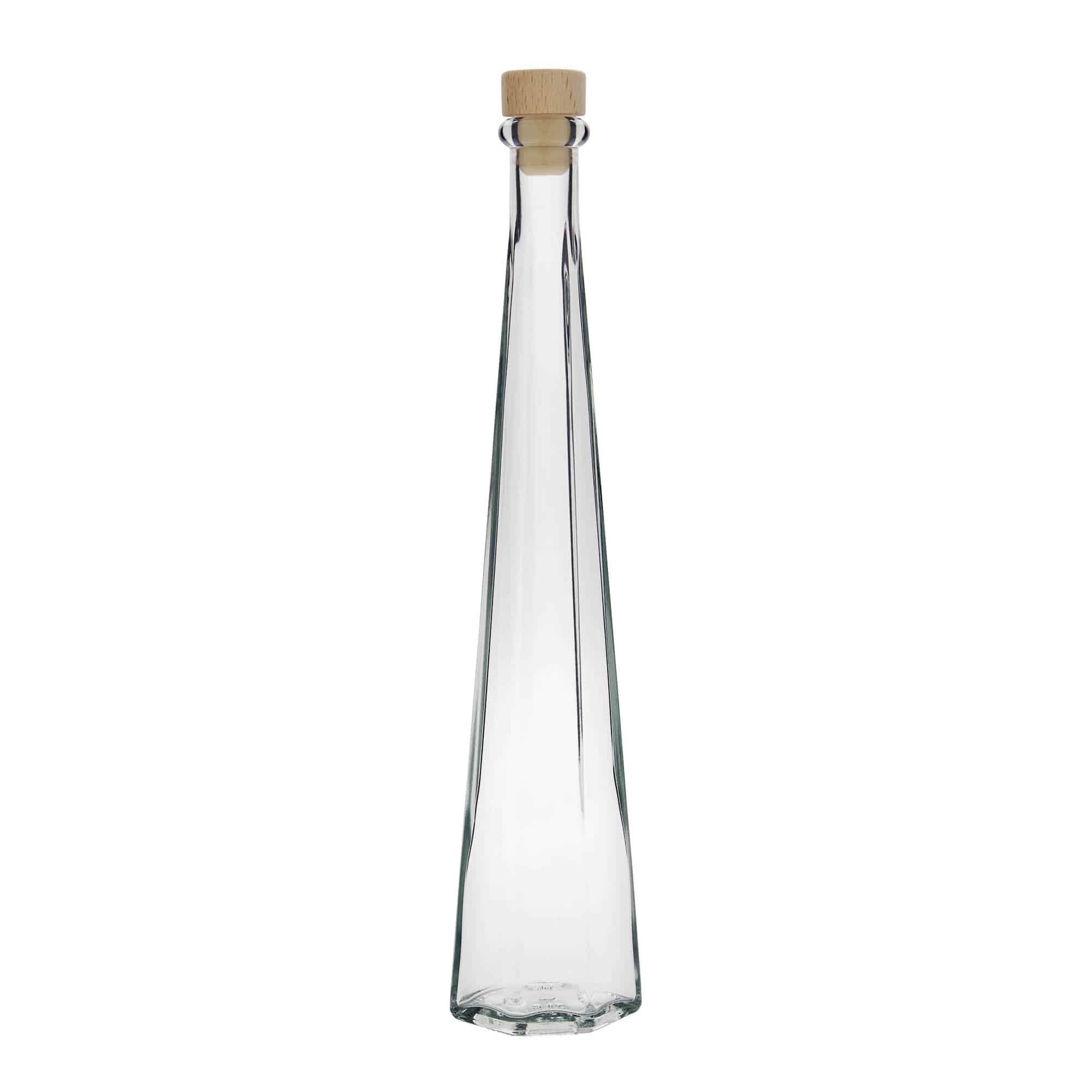 200 ml Glasflasche «Dama Sexta», sechseckig, Mündung: Kork