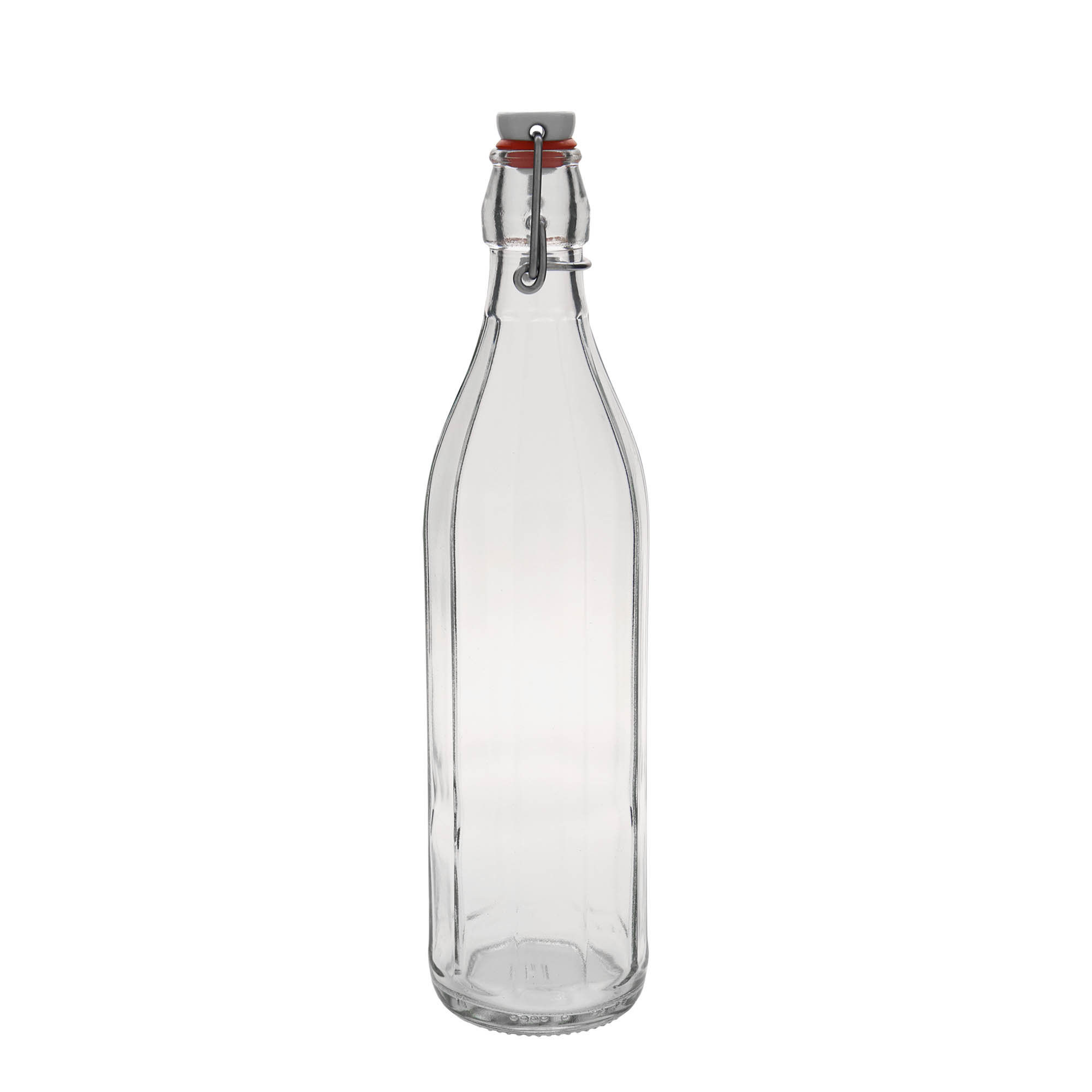 750 ml Glasflasche «Bravo», zehneckig, Mündung: Bügelverschluss 750 ml Glasflasche «Bravo», zehneckig, Mündung: Bügelverschluss