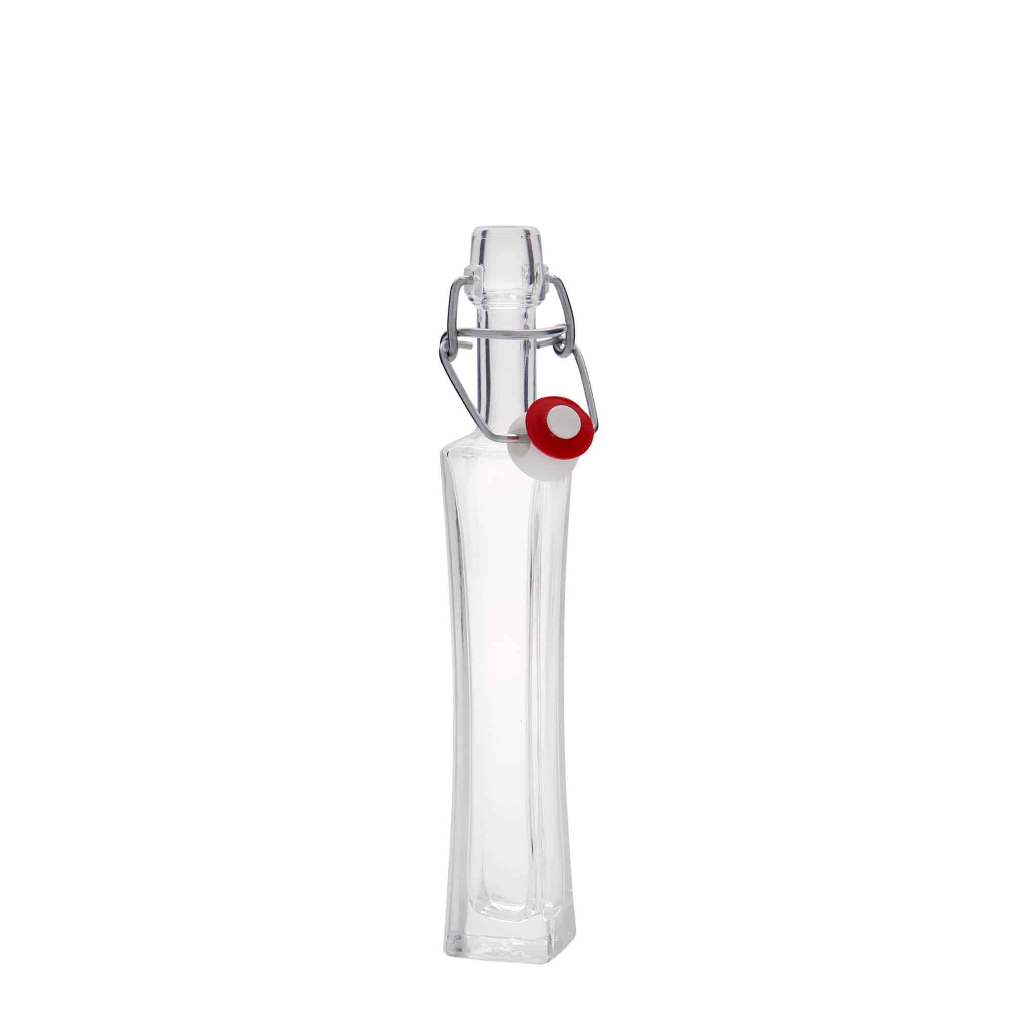 40 ml Glasflasche «Koko», quadratisch, Mündung: Bügelverschluss