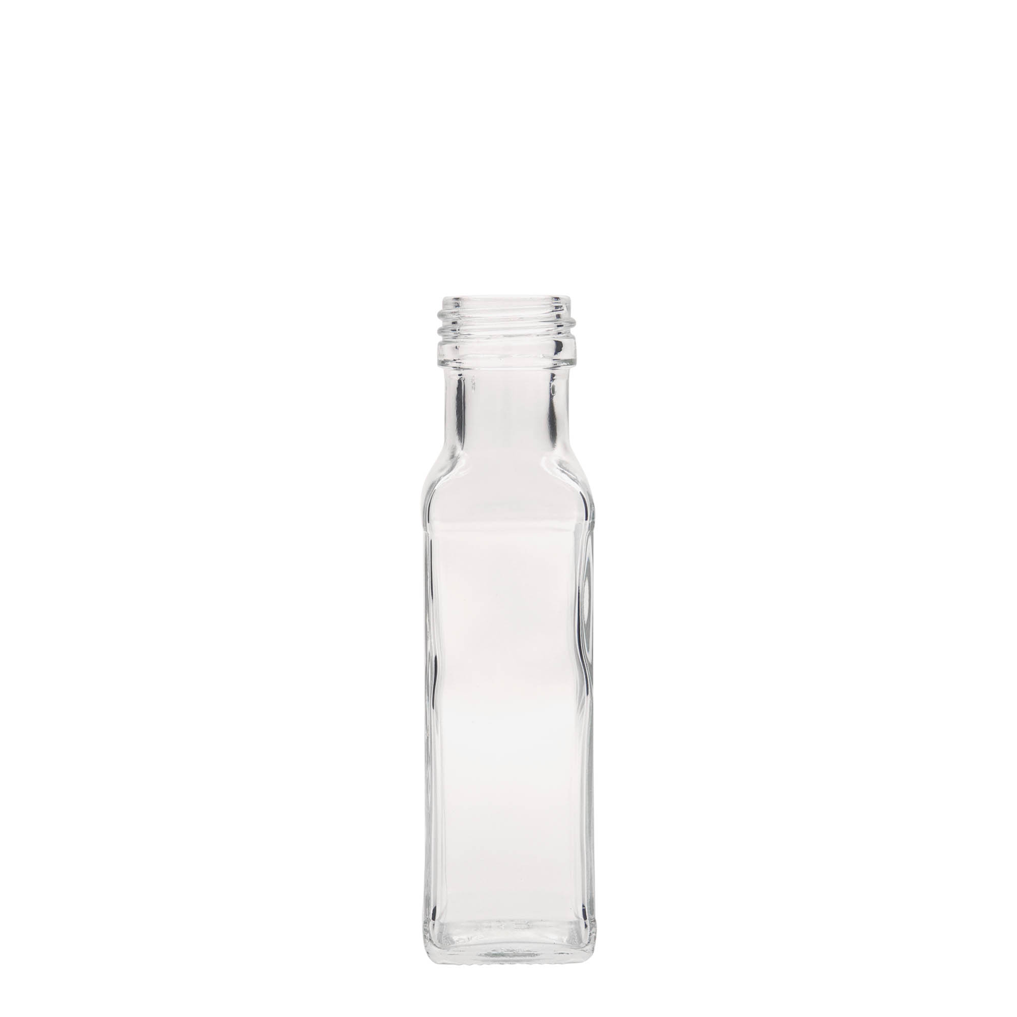 100 ml Glasflasche «Marasca», quadratisch, Mündung: PP 31,5