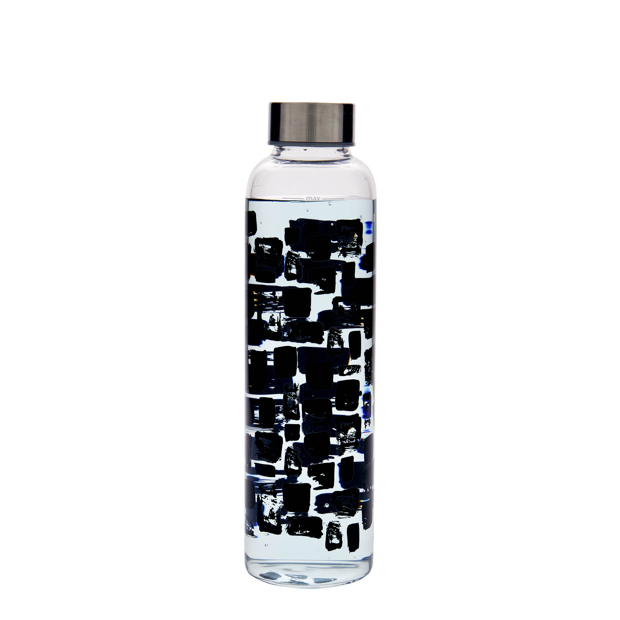 500 ml Trinkflasche «Perseus - Schwarze Rechtecke», Mündung: Schraubverschluss