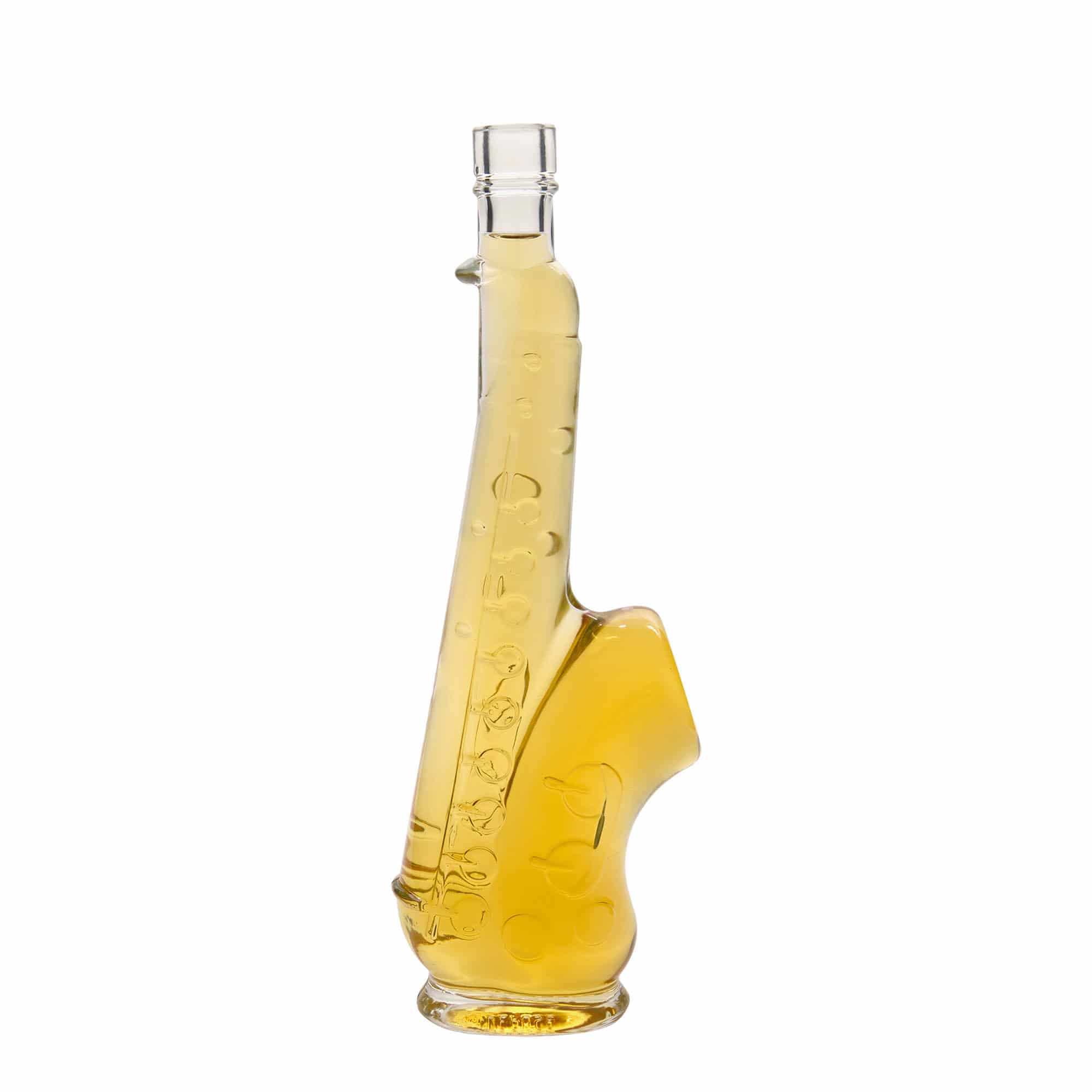 500 ml Glasflasche «Saxophon», Mündung: Kork