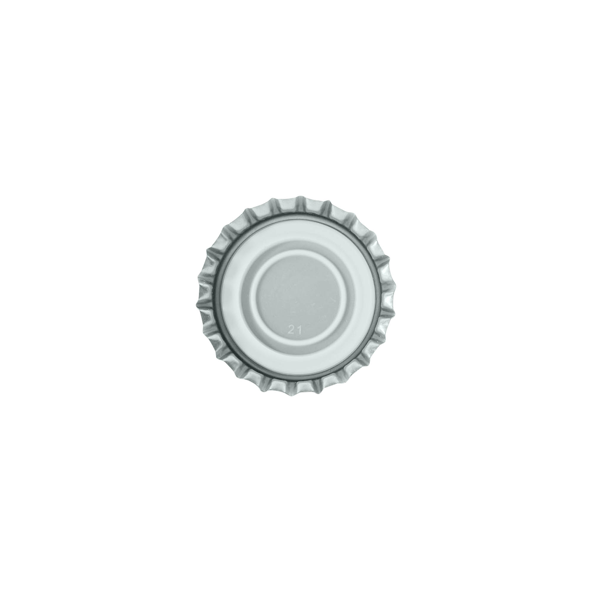 Kronkorken 29 mm, Metall, silber Kronkorken 29 mm, Metall, silber