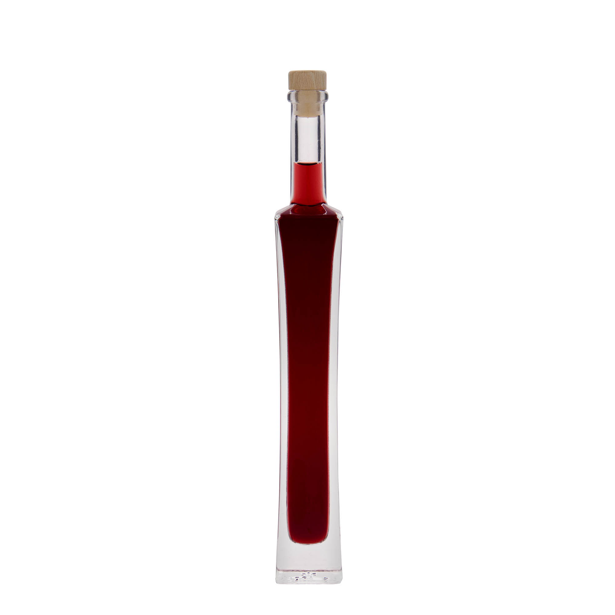 100 ml Glasflasche 'Koko', quadratisch, Mündung: Kork 100 ml Glasflasche 'Koko', quadratisch, Mündung: Kork