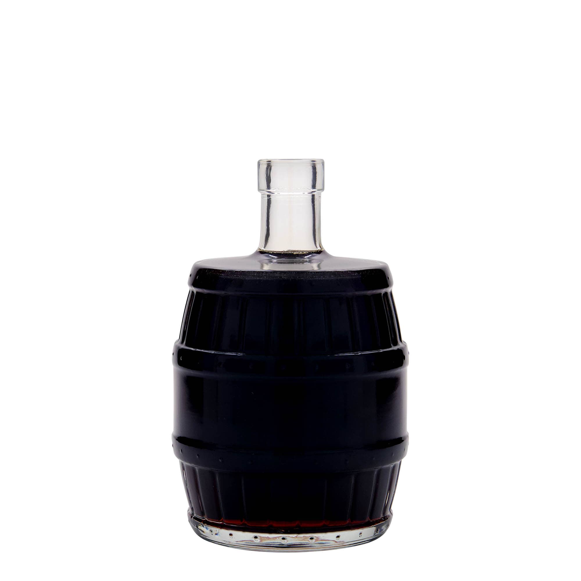 500 ml Glasflasche 'Fass', Mündung: Kork
