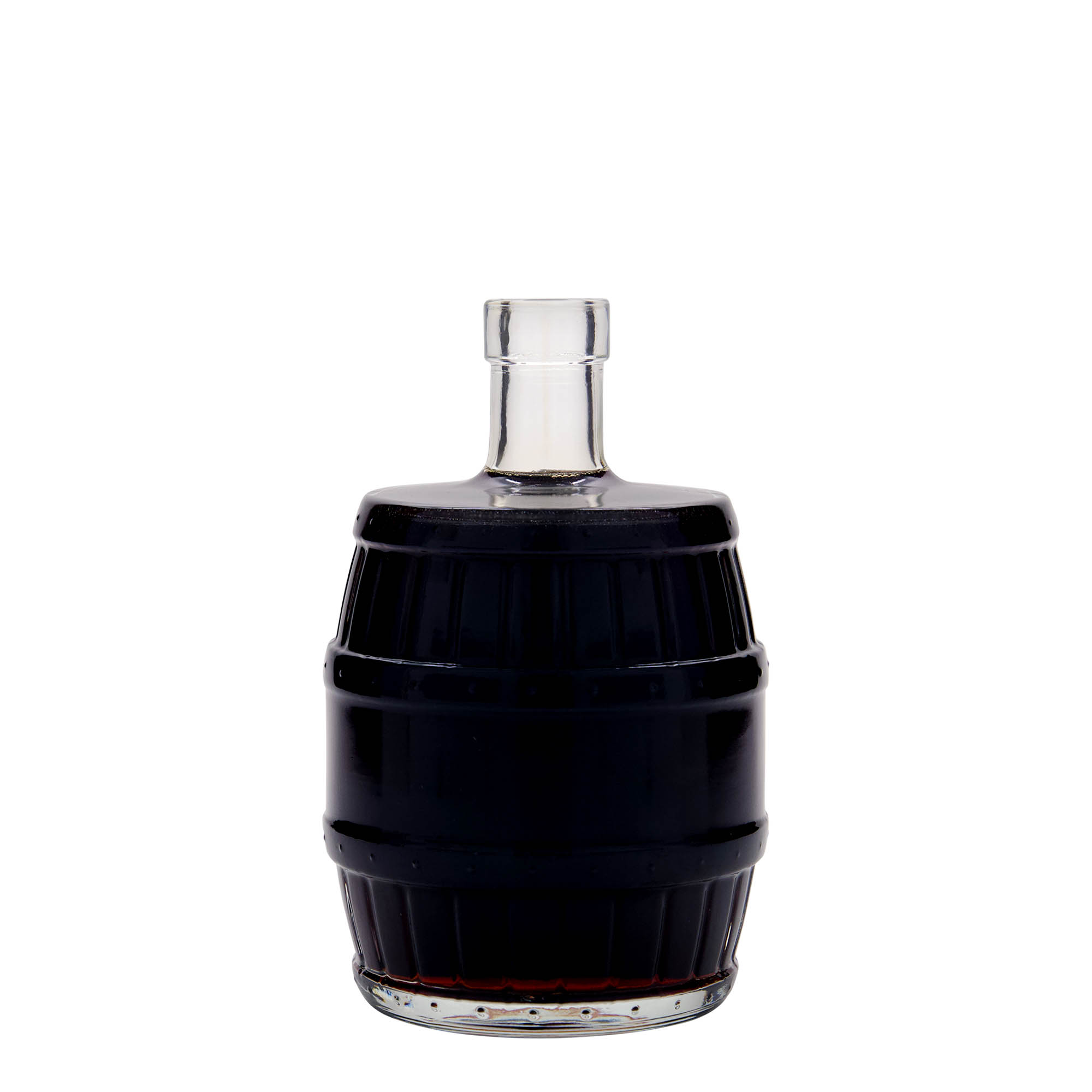 500 ml Glasflasche «Fass», Mündung: Kork