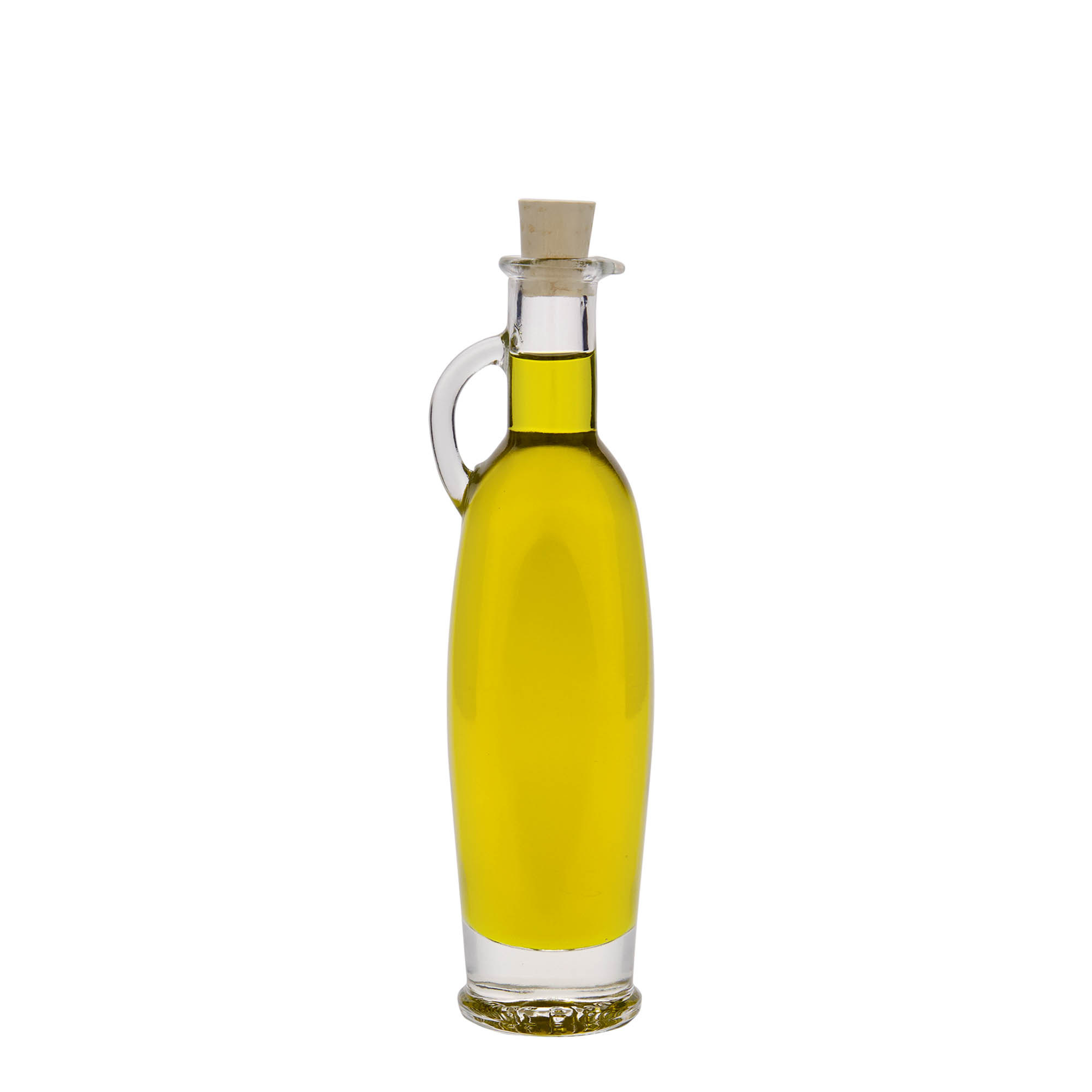 100 ml Glasflasche 'Eleganta', oval, Mündung: Kork 100 ml Glasflasche 'Eleganta', oval, Mündung: Kork
