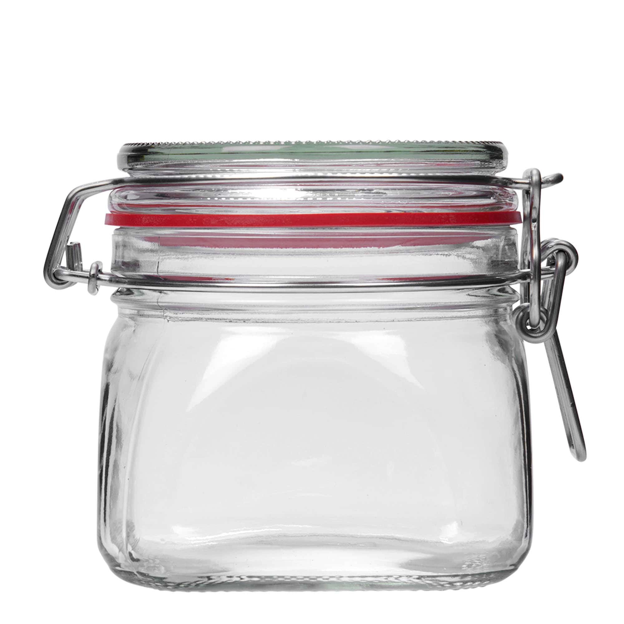 550 ml Drahtbügelglas, quadratisch, Mündung: Drahtbügelverschluss 550 ml Drahtbügelglas, quadratisch, Mündung: Drahtbügelverschluss