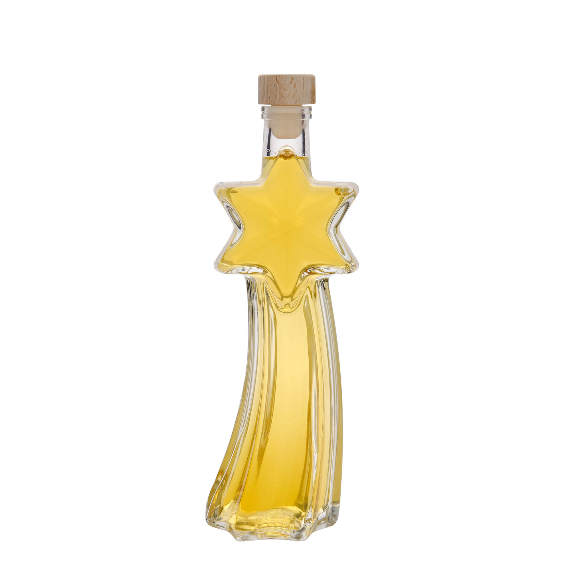 200 ml Glasflasche «Sternschnuppe», Mündung: Kork