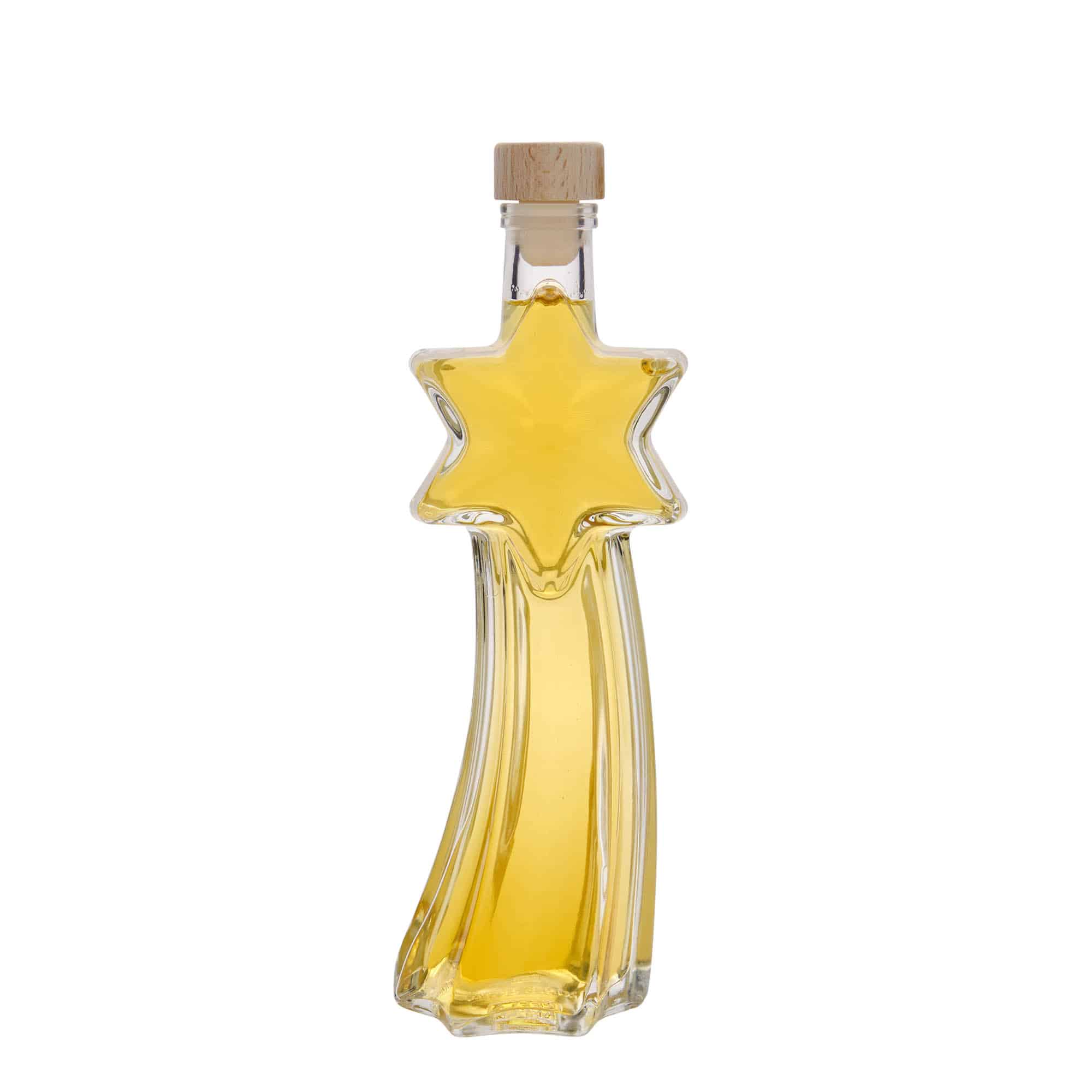 200 ml Glasflasche «Sternschnuppe», Mündung: Kork