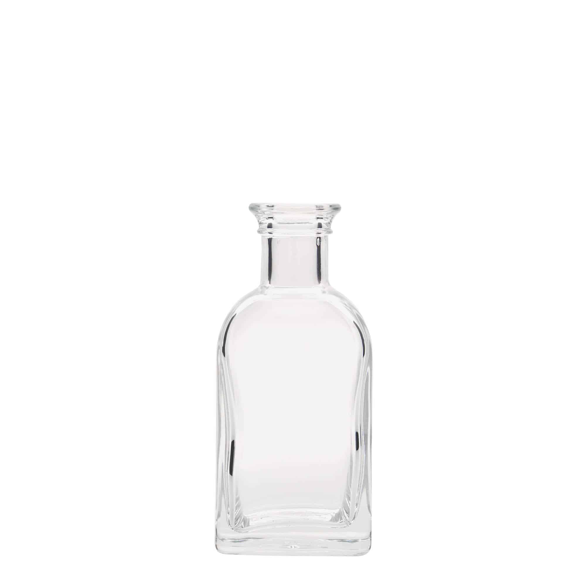 100 ml Glasflasche Apotheker Carré, quadratisch, Mündung: Kork 100 ml Glasflasche Apotheker Carré, quadratisch, Mündung: Kork