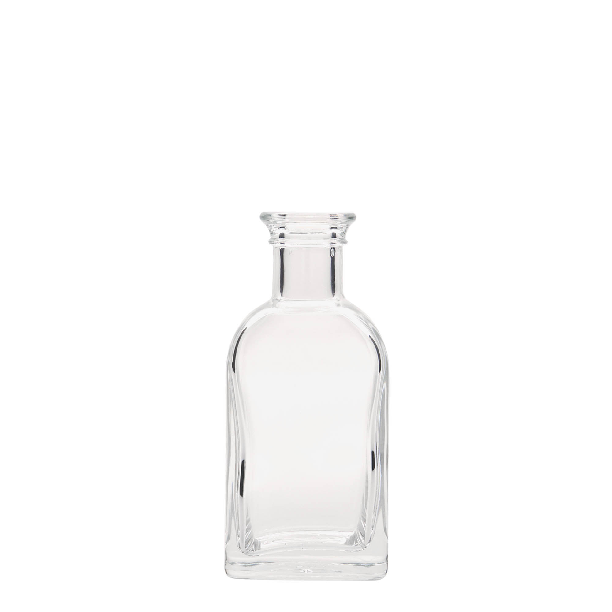 100 ml Glasflasche Apotheker Carré, quadratisch, Mündung: Kork 100 ml Glasflasche Apotheker Carré, quadratisch, Mündung: Kork