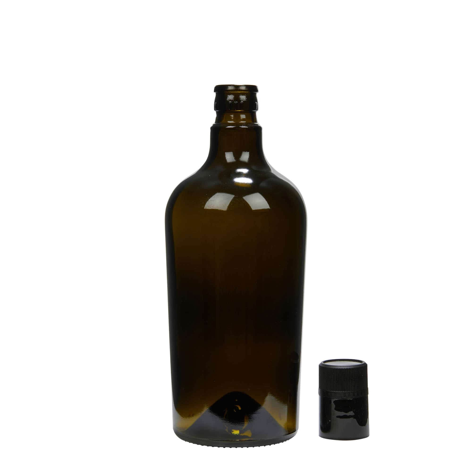 750 ml Essig-/Ölflasche 'Oleum', Glas, antikgrün, Mündung: DOP