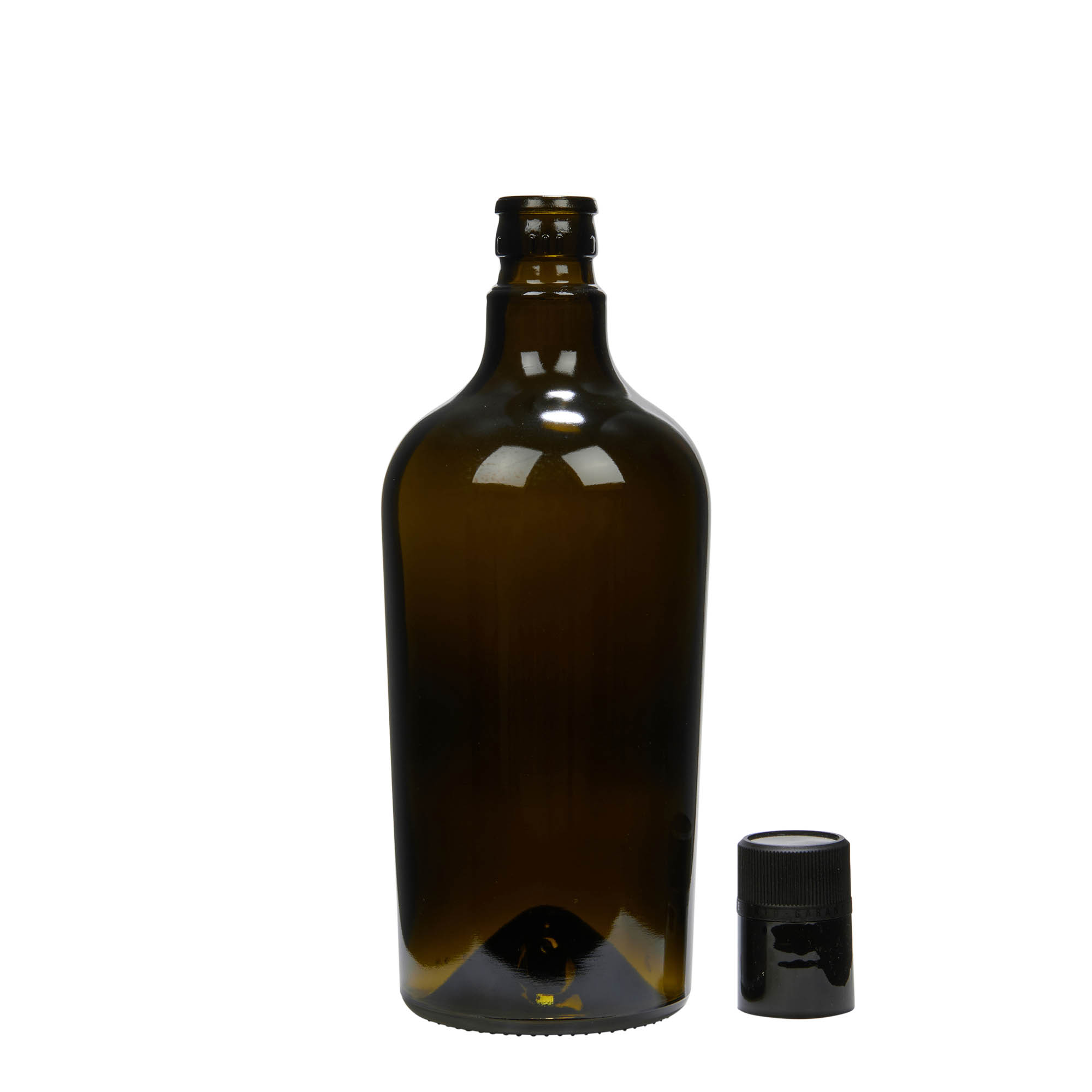 750 ml Essig-/Ölflasche 'Oleum', Glas, antikgrün, Mündung: DOP