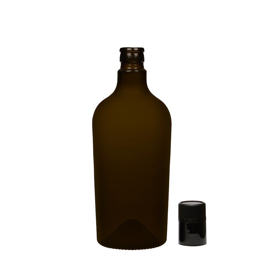 750 ml Essig-/Ölflasche «Oleum», Glas, antikgrün, Mündung: DOP