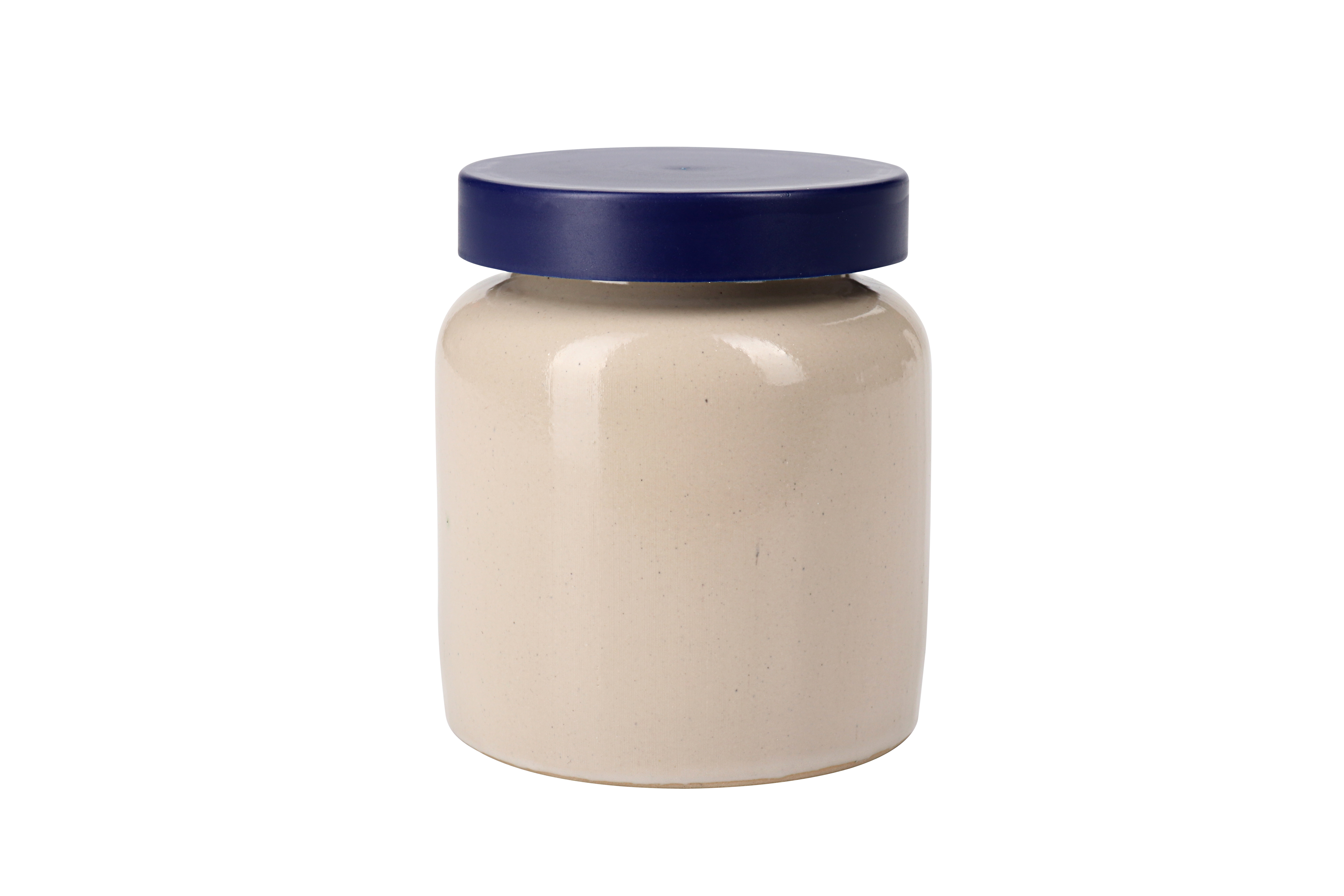 270 ml Steinzeugtopf, Keramik, beige, Mündung: Stülpdeckel