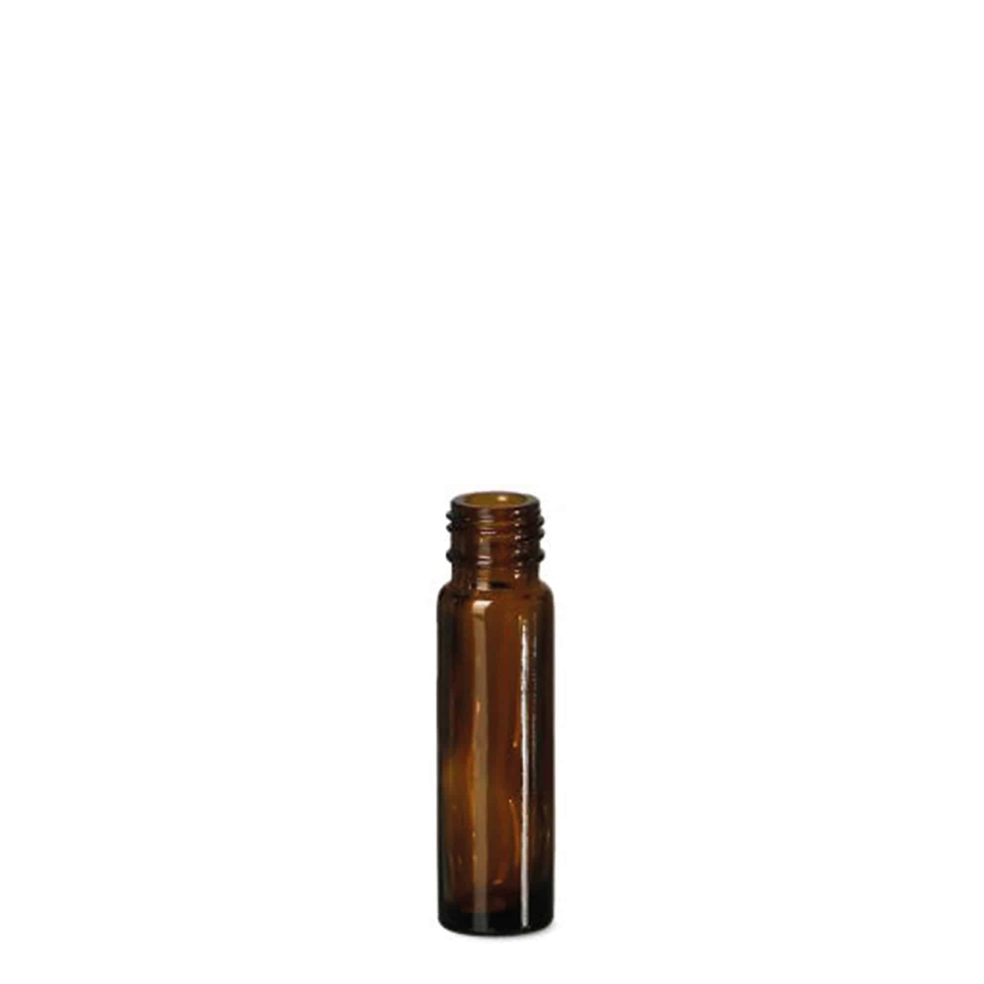 10 ml Roll-On-Flasche, Glas, braun, Mündung: Schraubverschluss