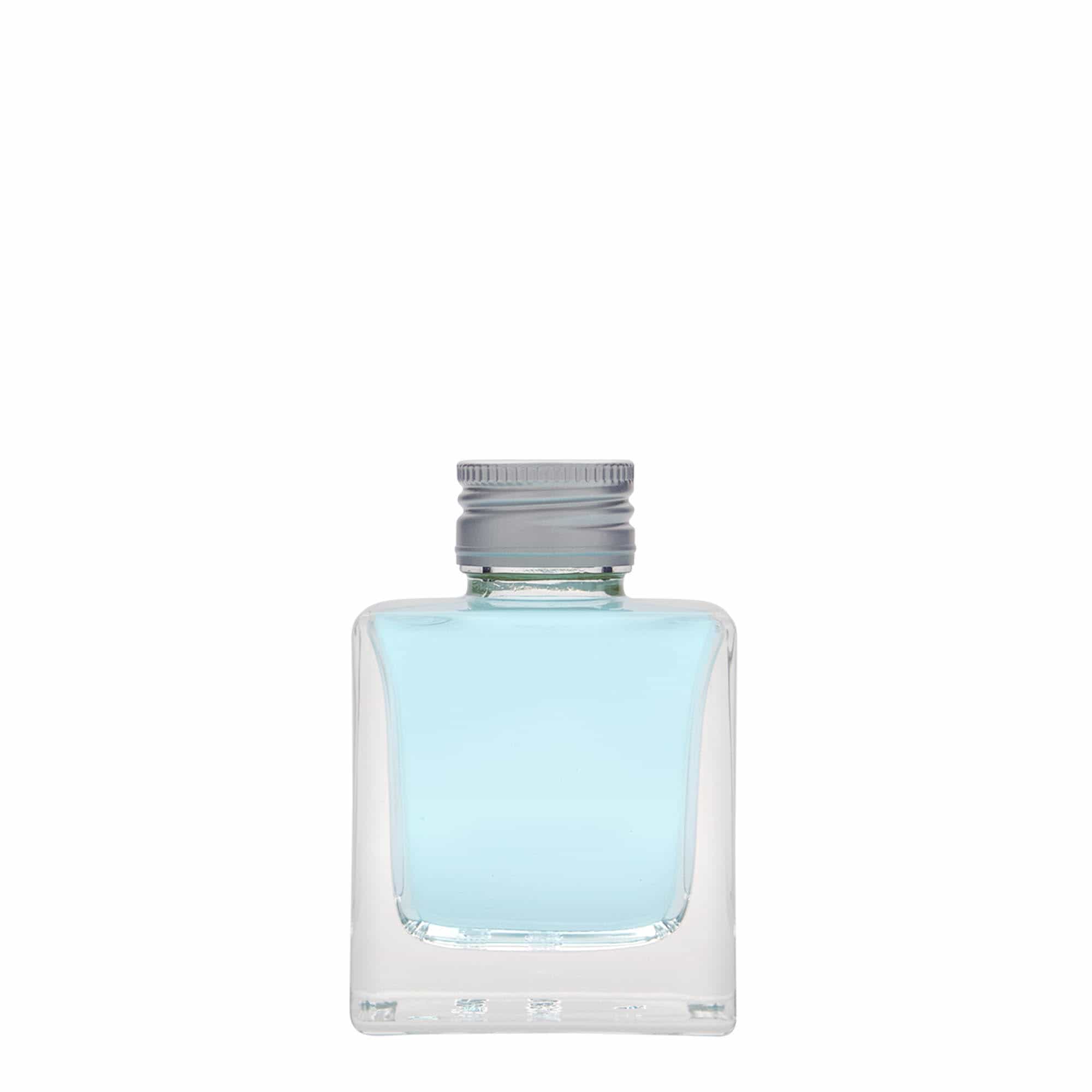 100 ml Glasflasche 'Cube', quadratisch, Mündung: PP 28