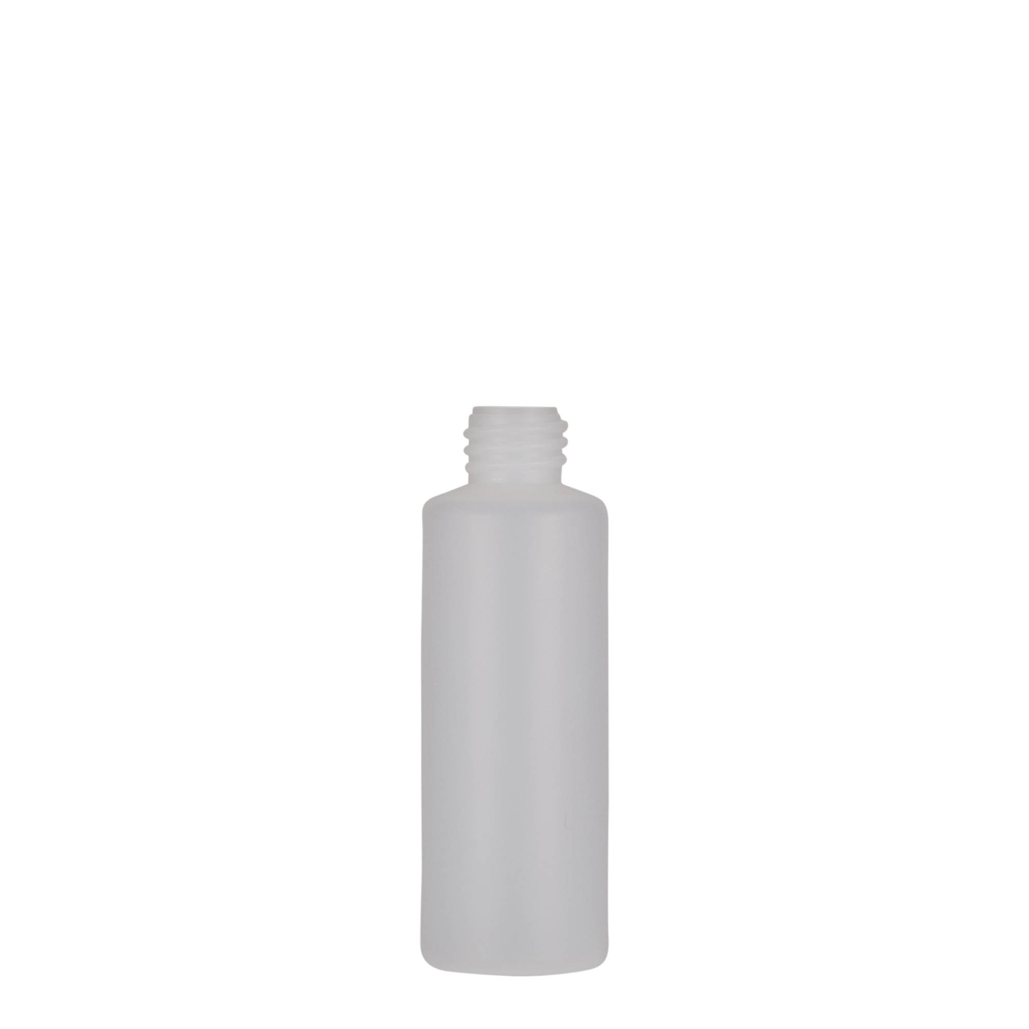50 ml Rundflasche, PE-Kunststoff, natur, Mündung: Schraubverschluss