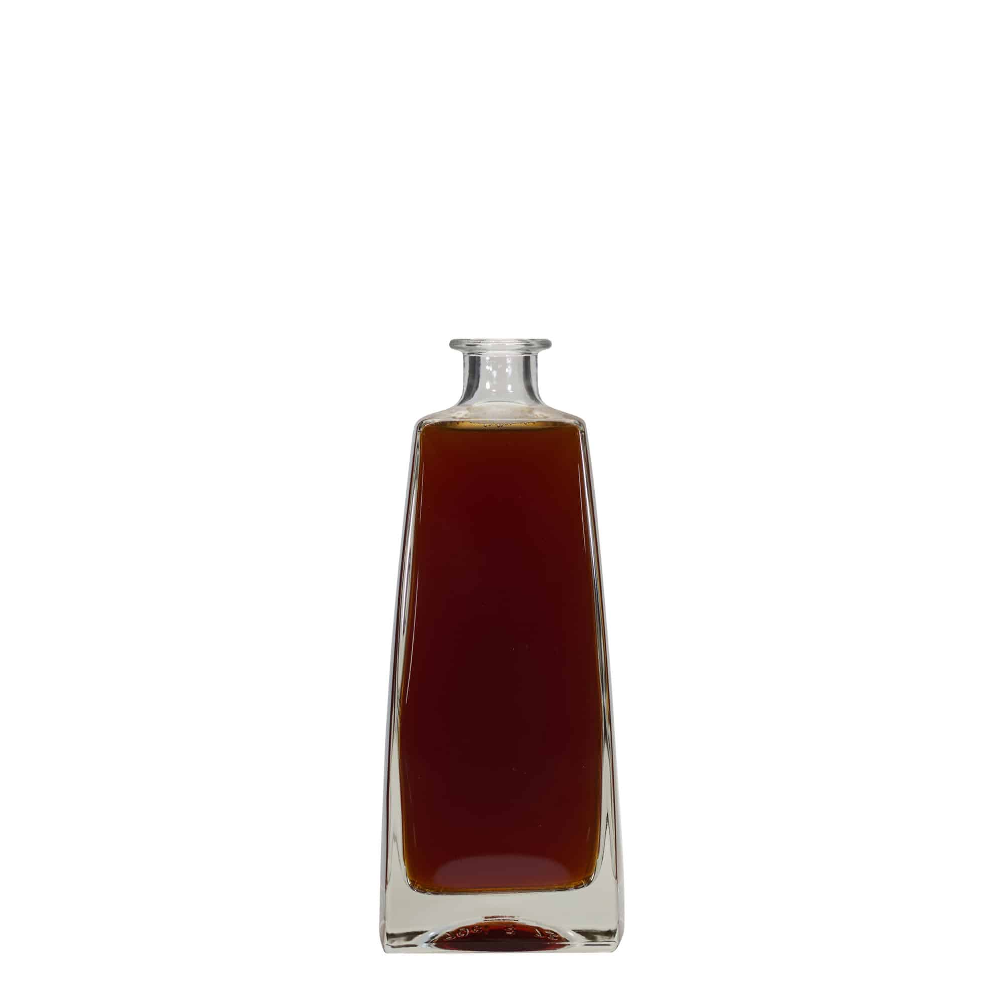 700 ml Glasflasche 'Timmy', rechteckig, Mündung: Kork
