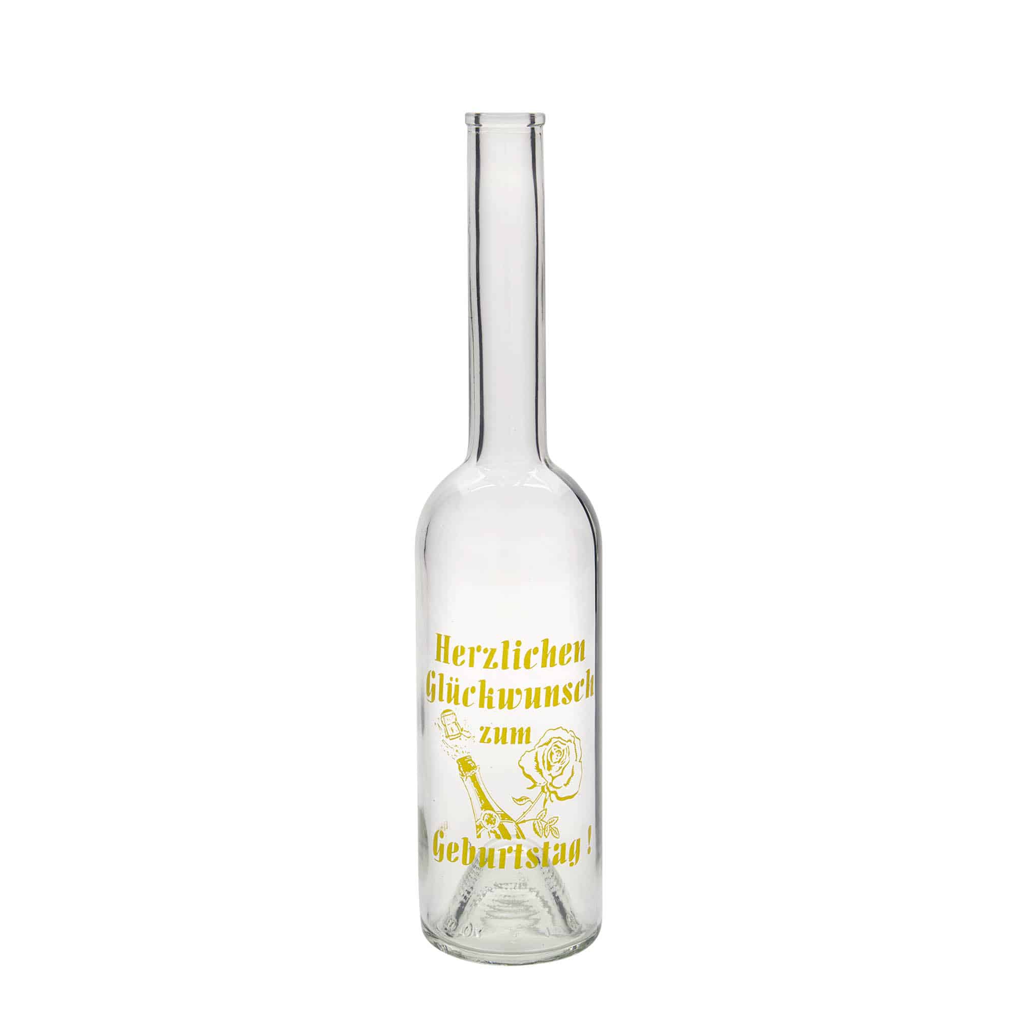 500 ml Glasflasche 'Opera', Motiv: Apple, Mündung: Kork 500 ml Glasflasche 'Opera', Motiv: Apple, Mündung: Kork