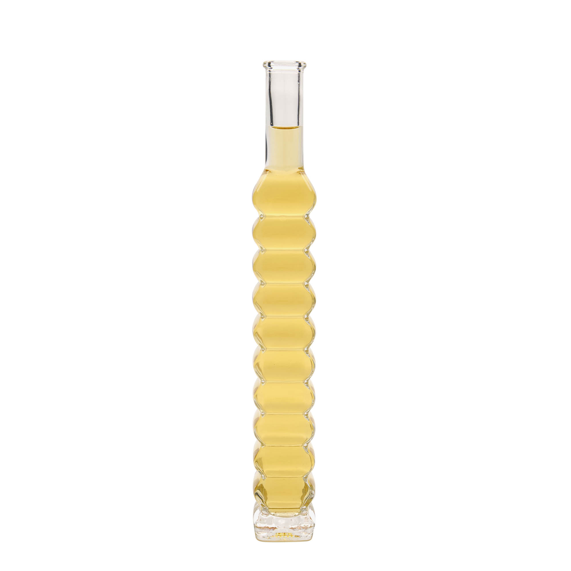 200 ml Glasflasche 'Roma, quadratisch, Mündung: Kork