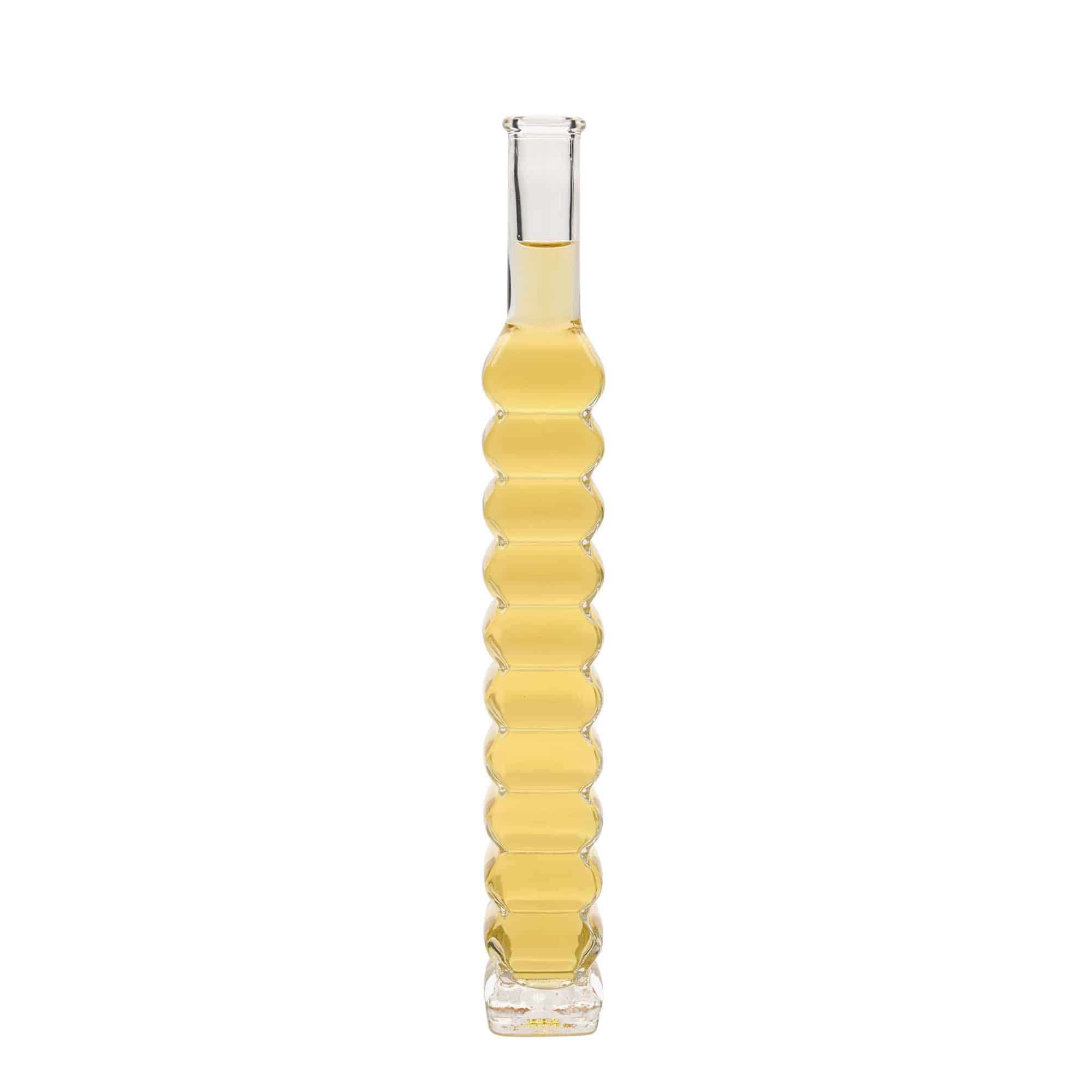 200 ml Glasflasche «Roma», quadratisch, Mündung: Kork