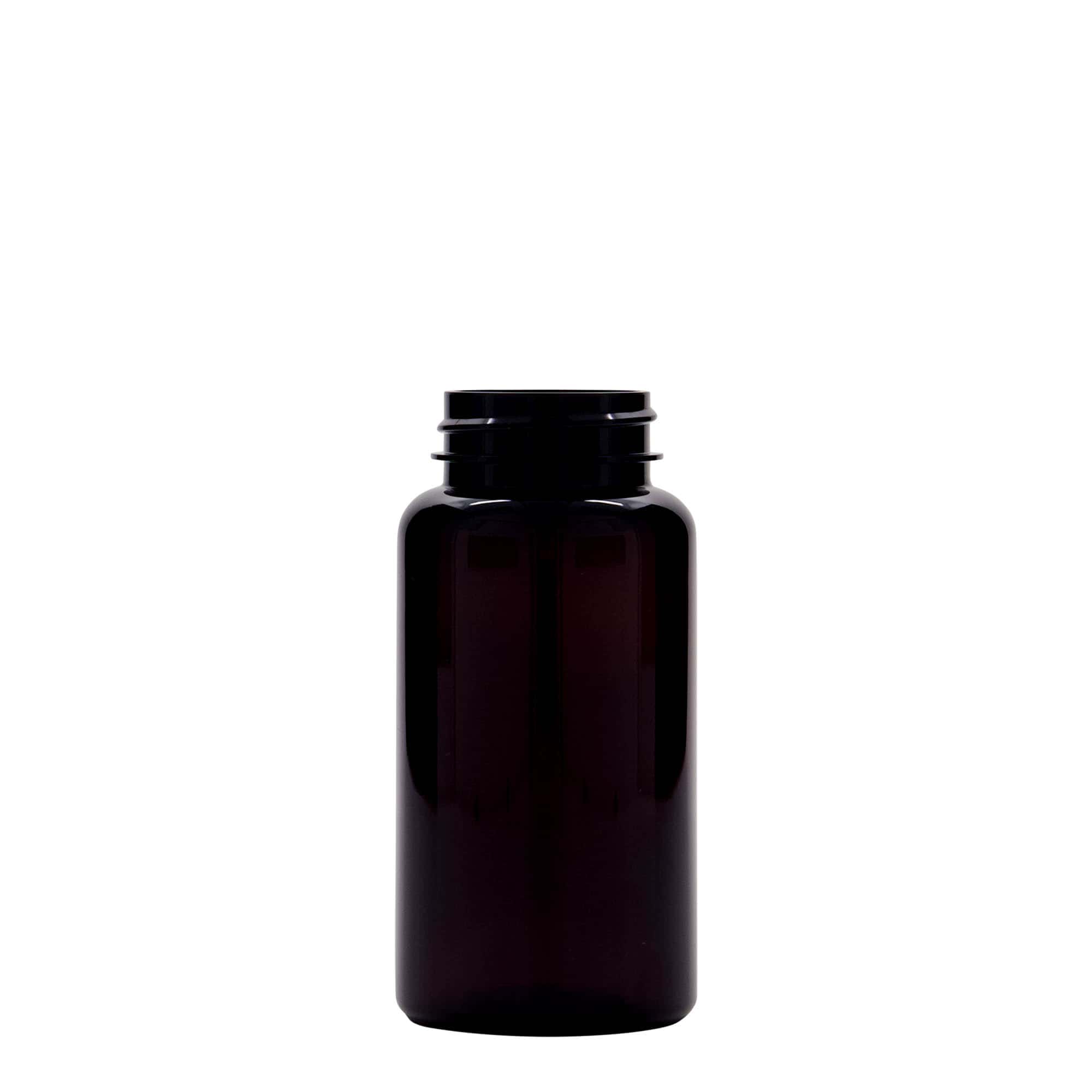 150 ml PET-Packer, Kunststoff, braun, Mündung: 38/400