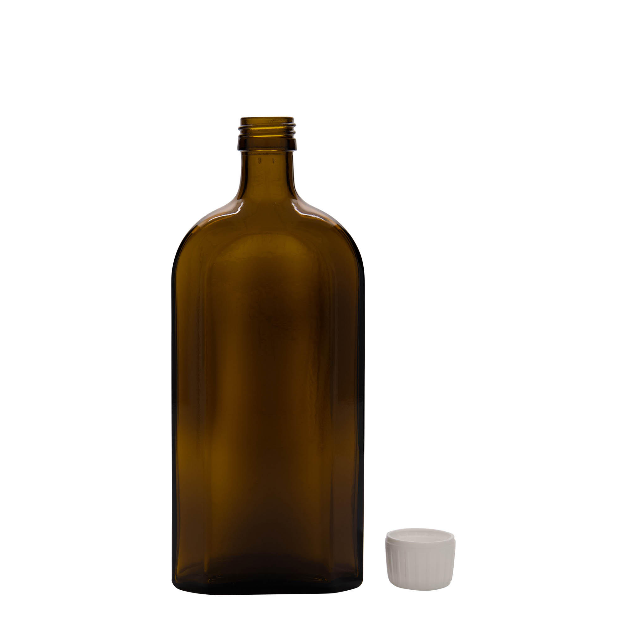 500 ml Medizinflasche Meplat, oval, Glas, braun, Mündung: PP 28 500 ml Medizinflasche Meplat, oval, Glas, braun, Mündung: PP 28