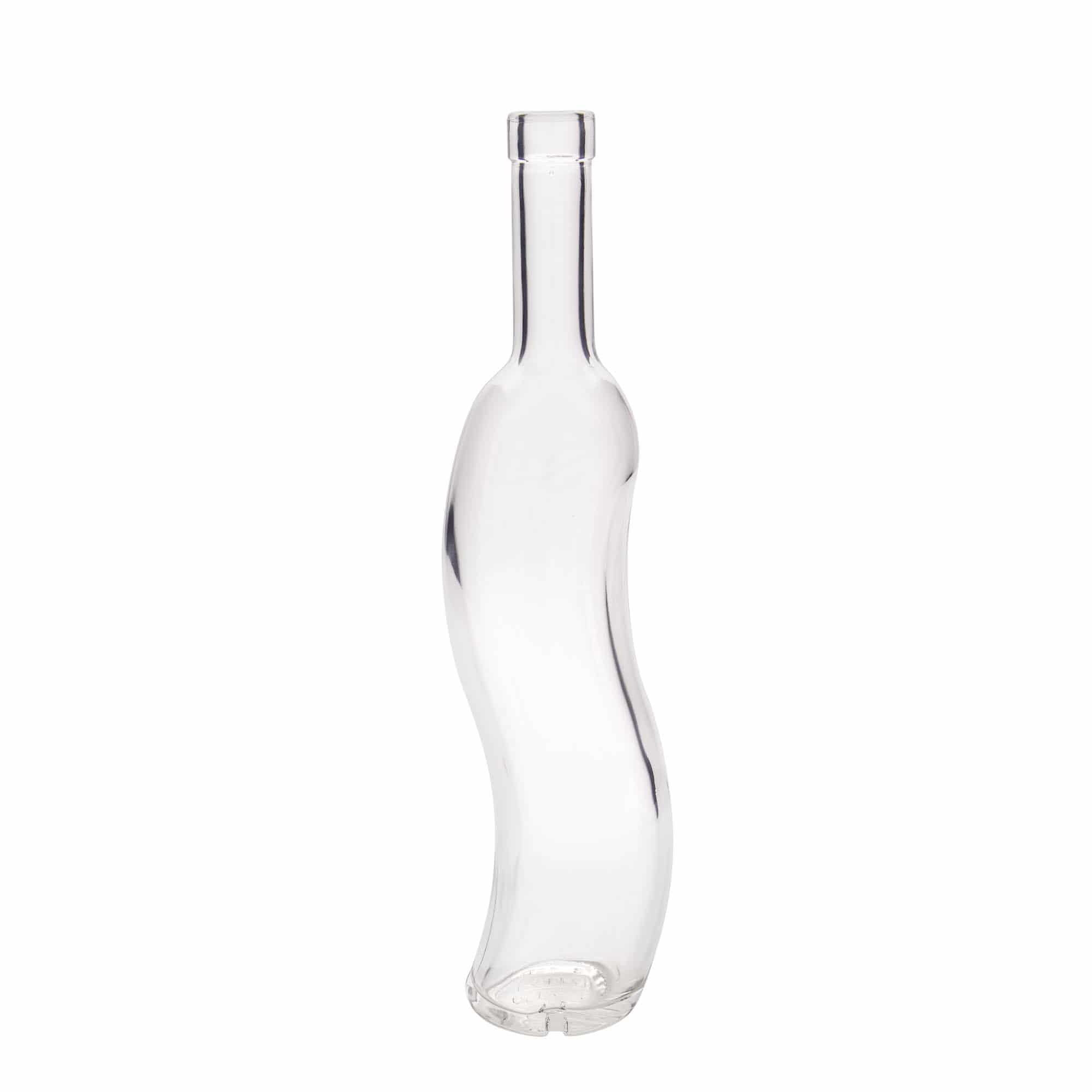 500 ml Glasflasche «La-Ola», halbrund, Mündung: Kork