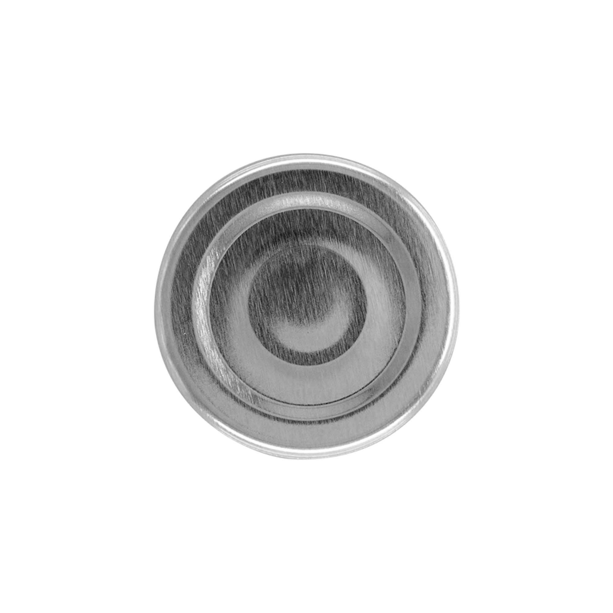 Twist-off-Deckel, Weissblech, silber, für Mündung: TO 43