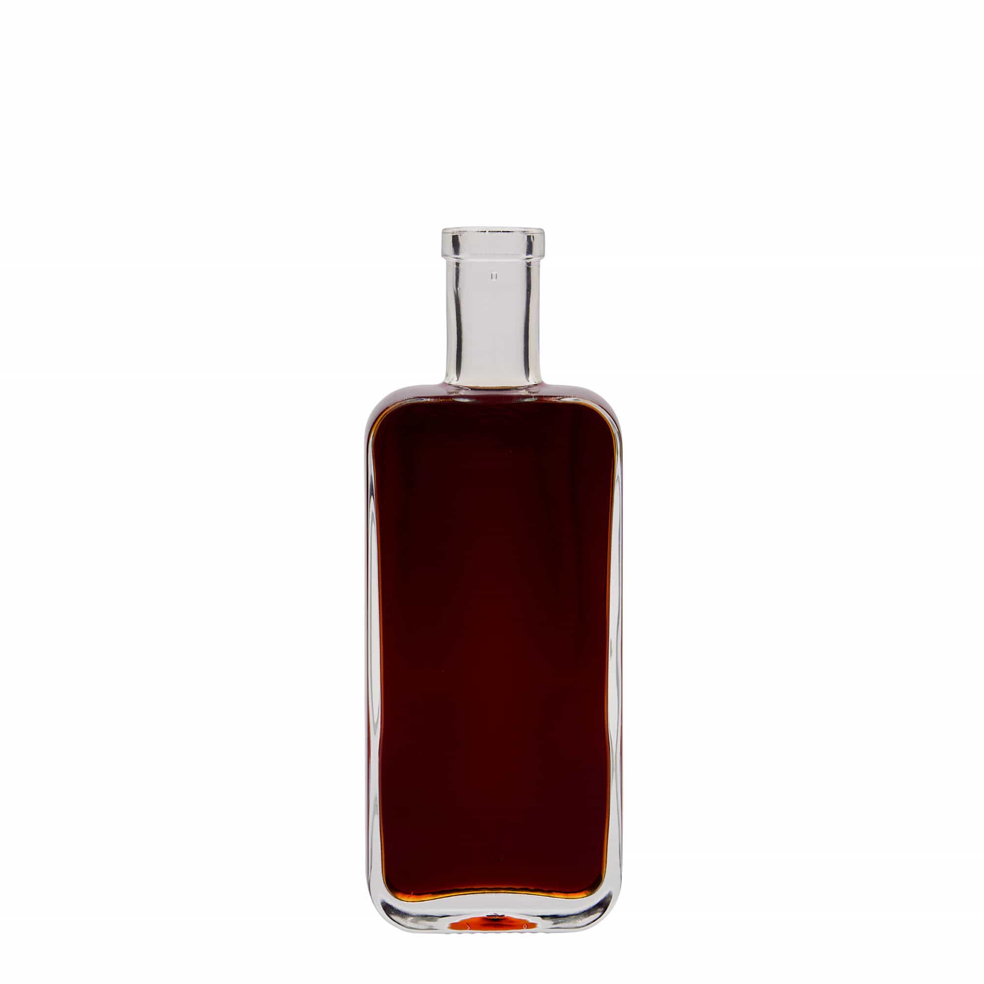 200 ml Glasflasche 'Nice', rechteckig, Mündung: Kork 200 ml Glasflasche 'Nice', rechteckig, Mündung: Kork