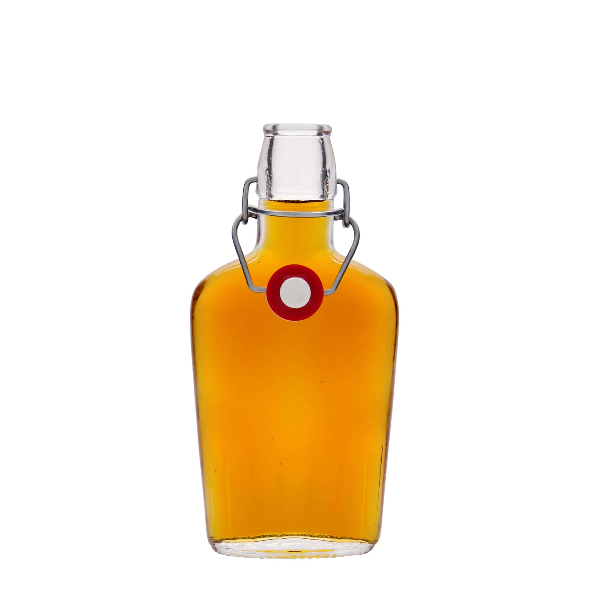 250 ml Glasflasche «Fiaschetta», oval, Mündung: Bügelverschluss