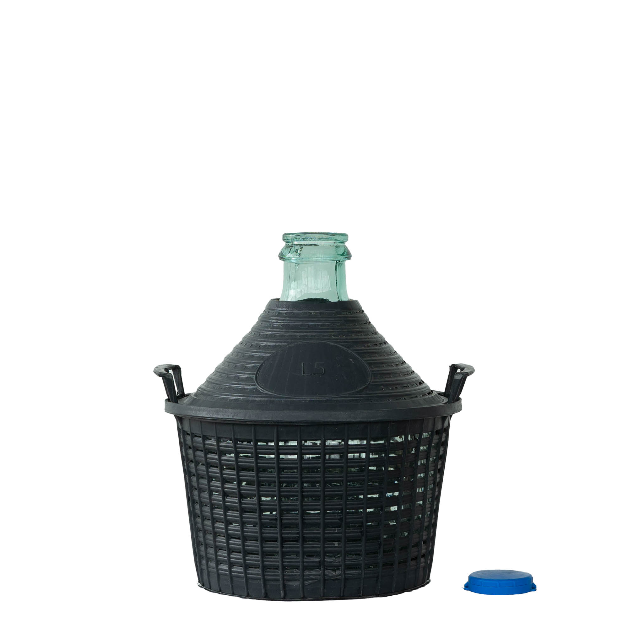 5 l Ballonflasche Enghals, Glas, Mündung: Stülpdeckel