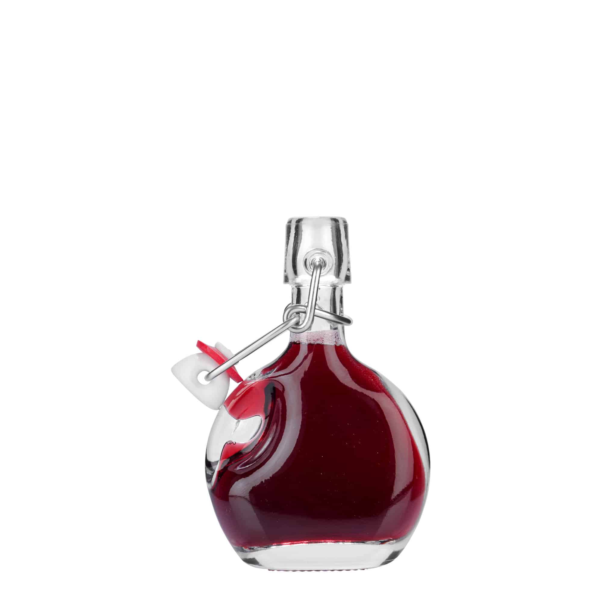 40 ml Glasflasche «Lukas», oval, Mündung: Bügelverschluss