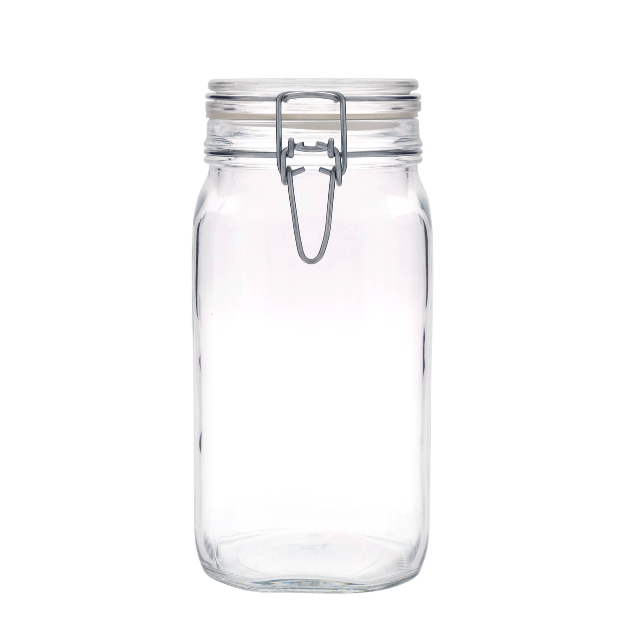 1.500 ml Drahtbügelglas «Fido», quadratisch, Mündung: Drahtbügelverschluss 1.500 ml Drahtbügelglas «Fido», quadratisch, Mündung: Drahtbügelverschluss