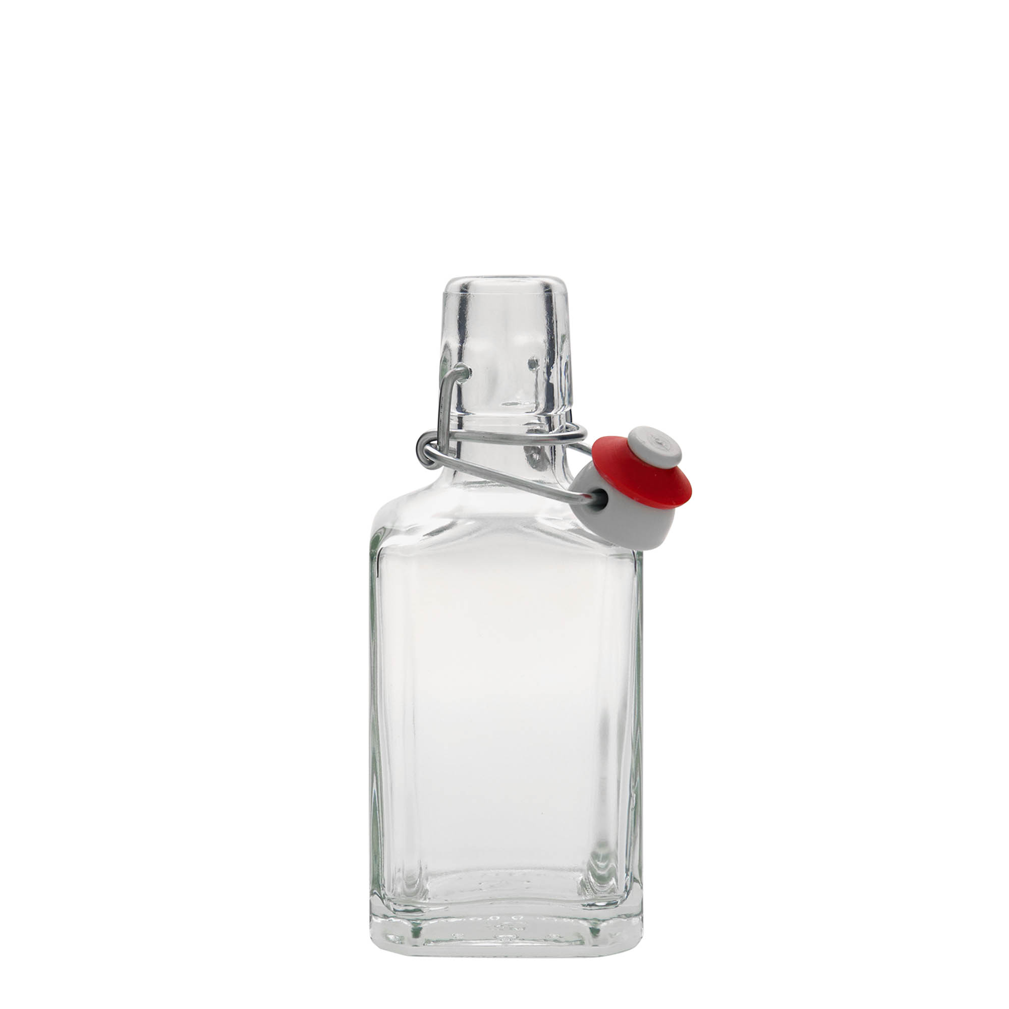 250 ml Glasflasche «Rialto», quadratisch, Mündung: Bügelverschluss