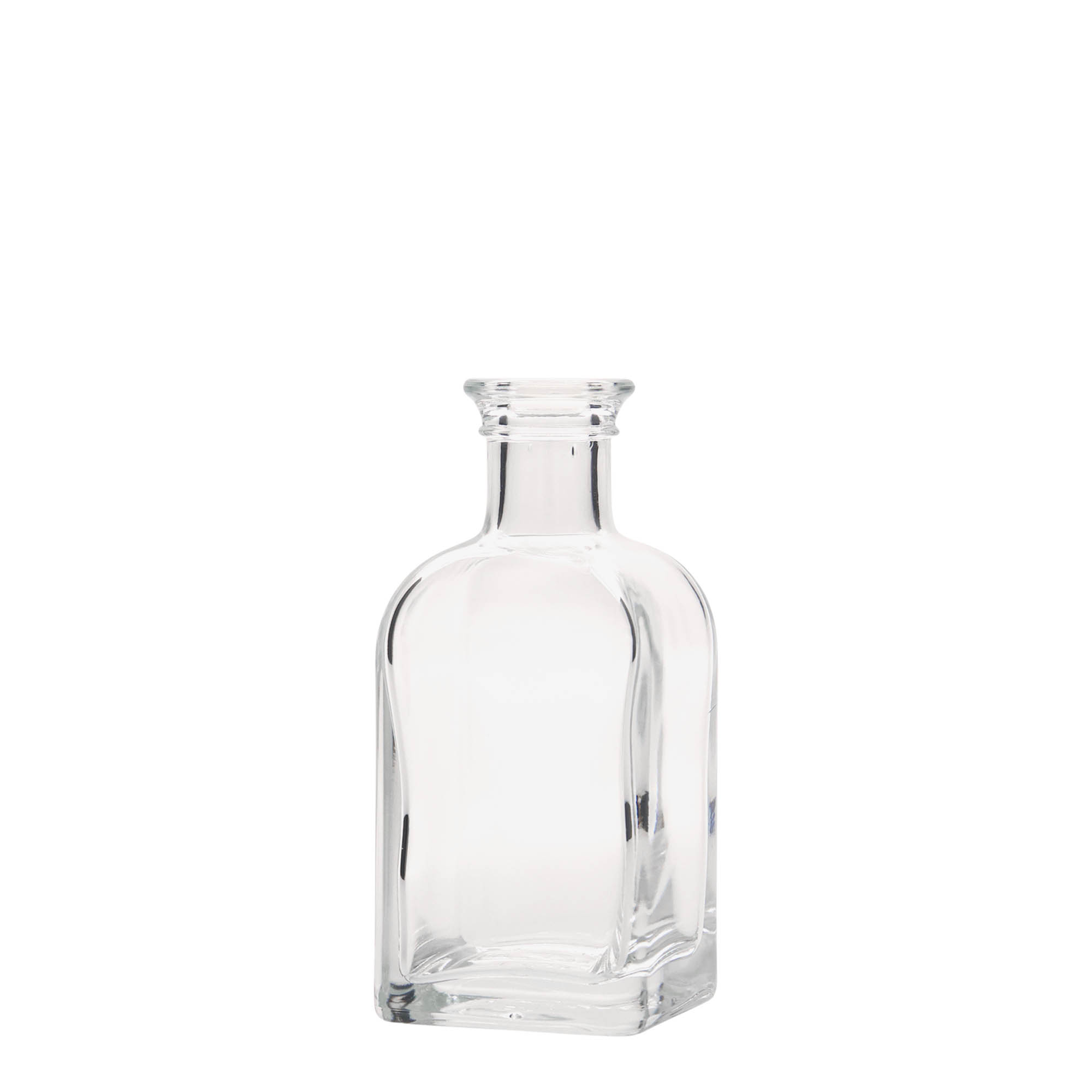 100 ml Glasflasche Apotheker Carré, quadratisch, Mündung: Kork
