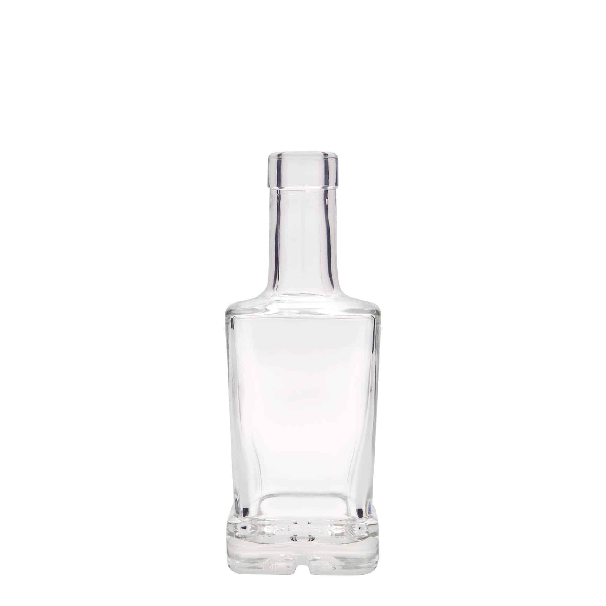 250 ml Glasflasche 'Rene', quadratisch, Mündung: Kork 250 ml Glasflasche 'Rene', quadratisch, Mündung: Kork