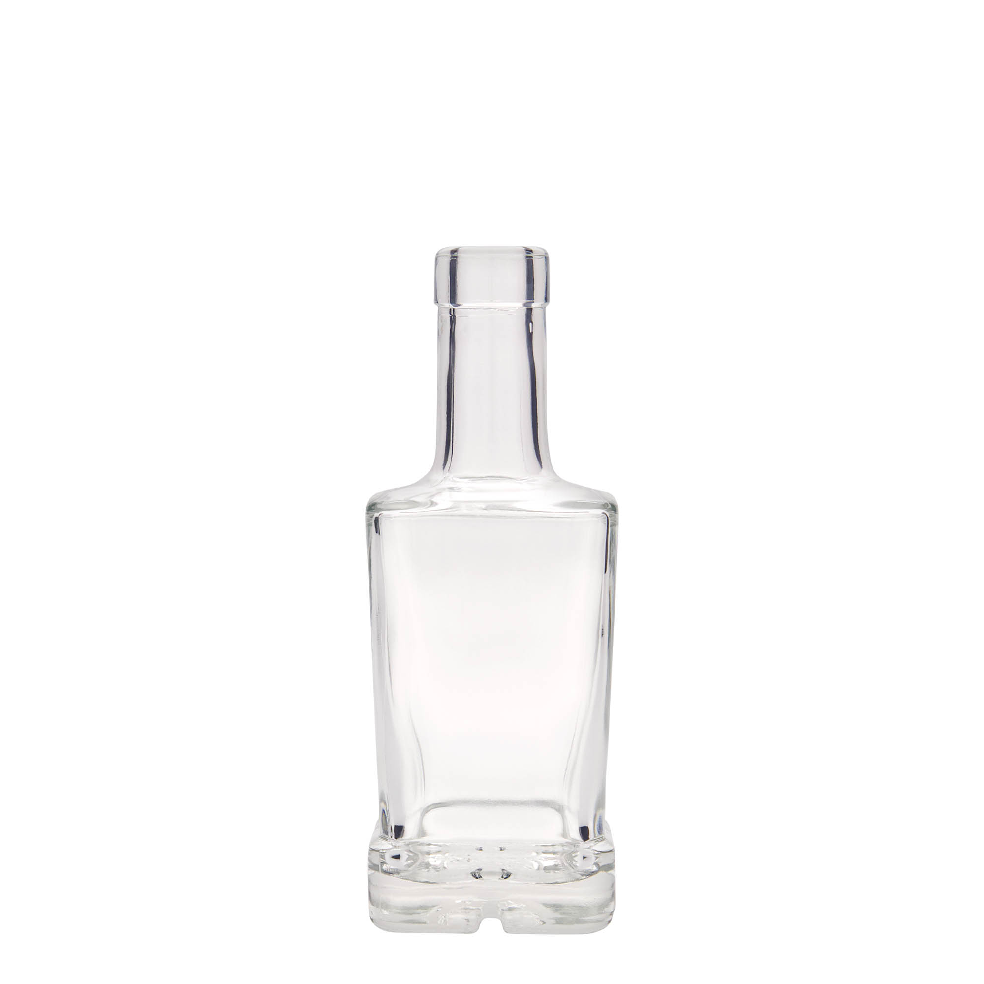 250 ml Glasflasche 'Rene', quadratisch, Mündung: Kork 250 ml Glasflasche 'Rene', quadratisch, Mündung: Kork