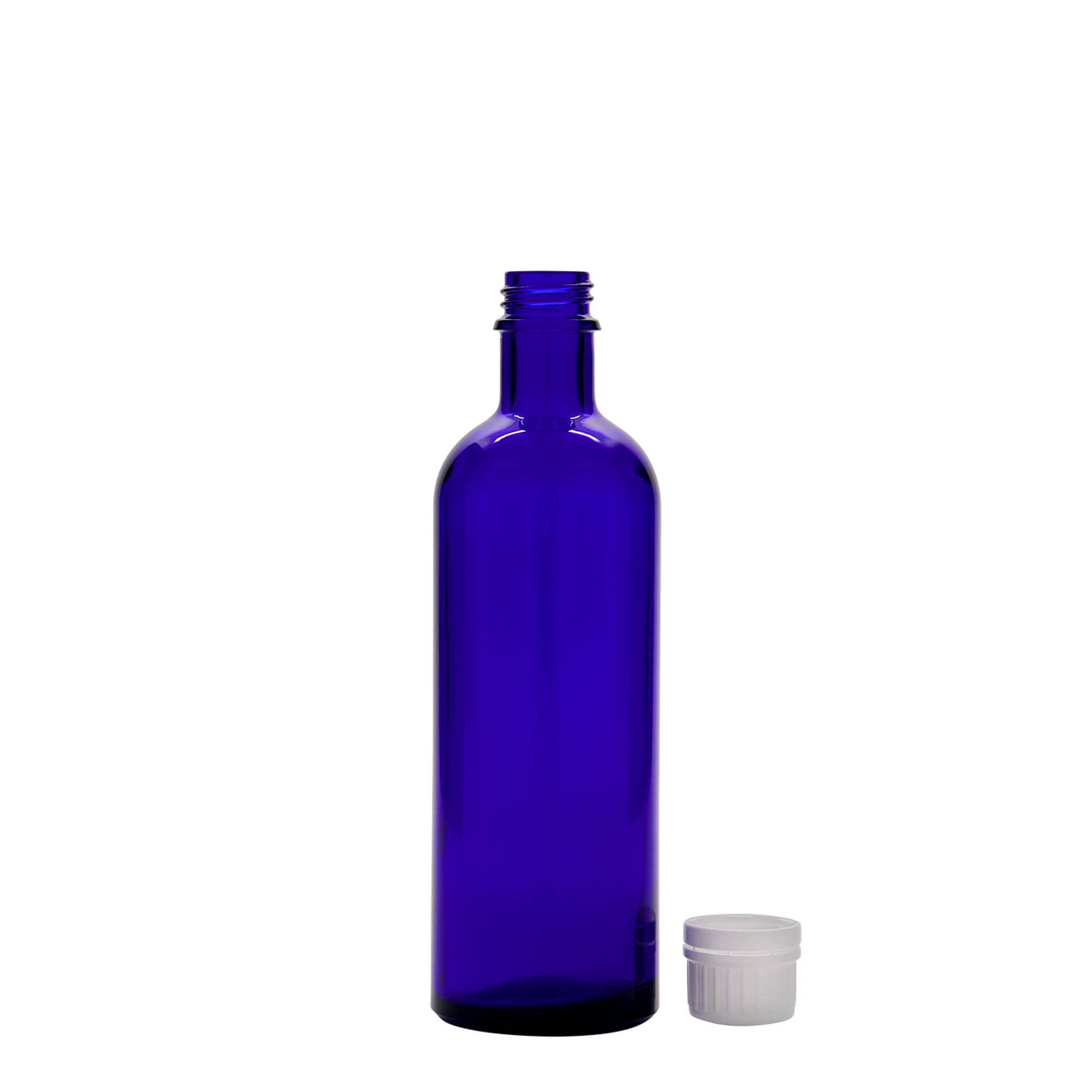 200 ml Medizinflasche, Glas, royalblau, Mündung: DIN 22 200 ml Medizinflasche, Glas, royalblau, Mündung: DIN 22