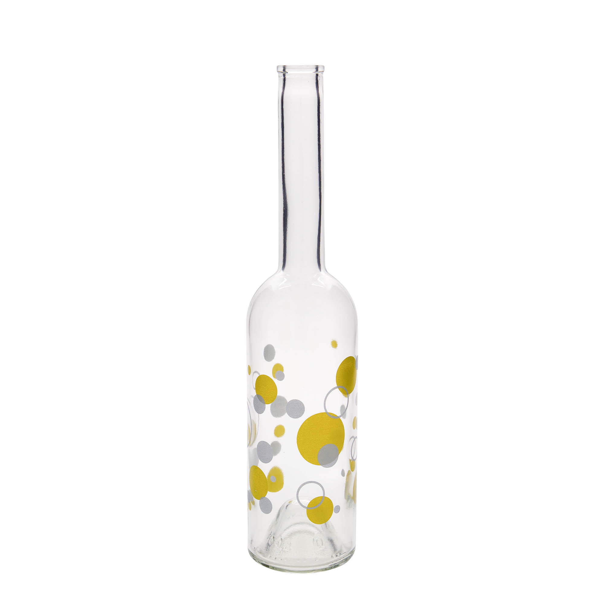500 ml Glasflasche 'Opera', Motiv: Punkte, Mündung: Kork 500 ml Glasflasche 'Opera', Motiv: Punkte, Mündung: Kork