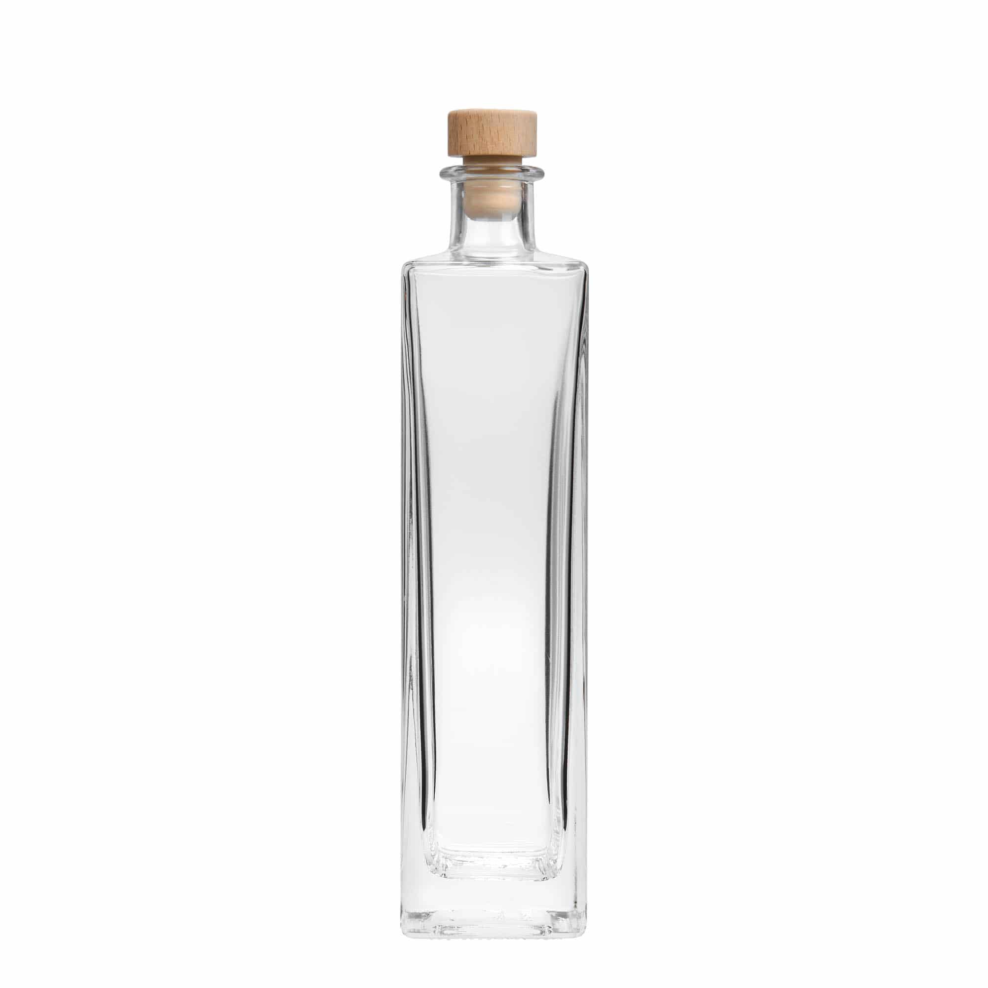 500 ml Glasflasche «Rafaello», quadratisch, Mündung: Kork