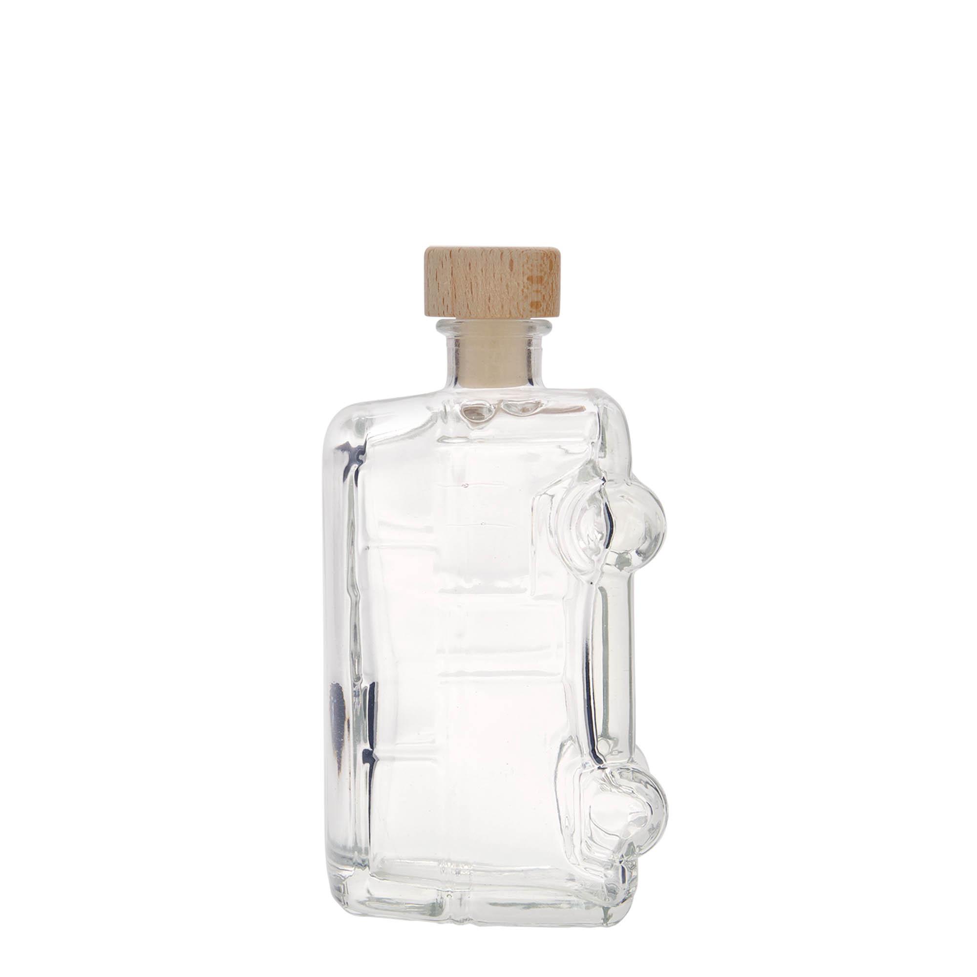 200 ml Glasflasche 'Bulli', Mündung: Kork 200 ml Glasflasche 'Bulli', Mündung: Kork
