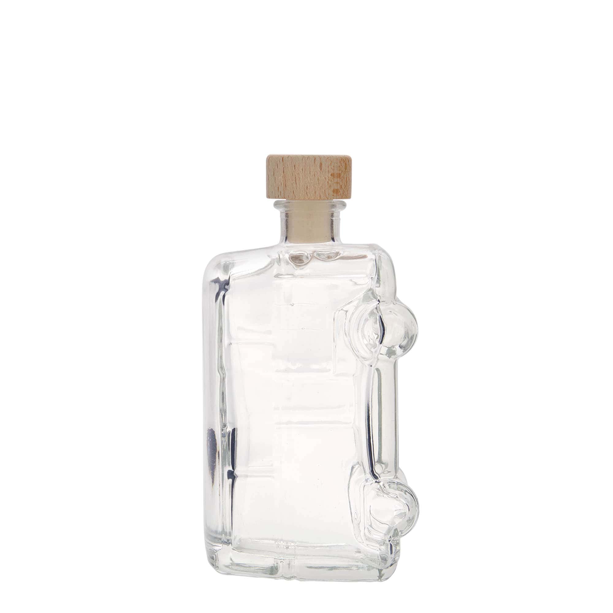 200 ml Glasflasche 'Bulli', Mündung: Kork