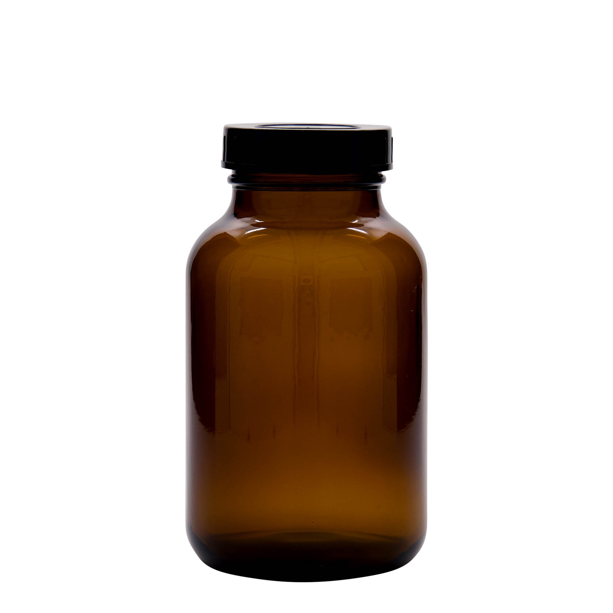 1.000 ml Weithalsglas, braun, Mündung: DIN 68