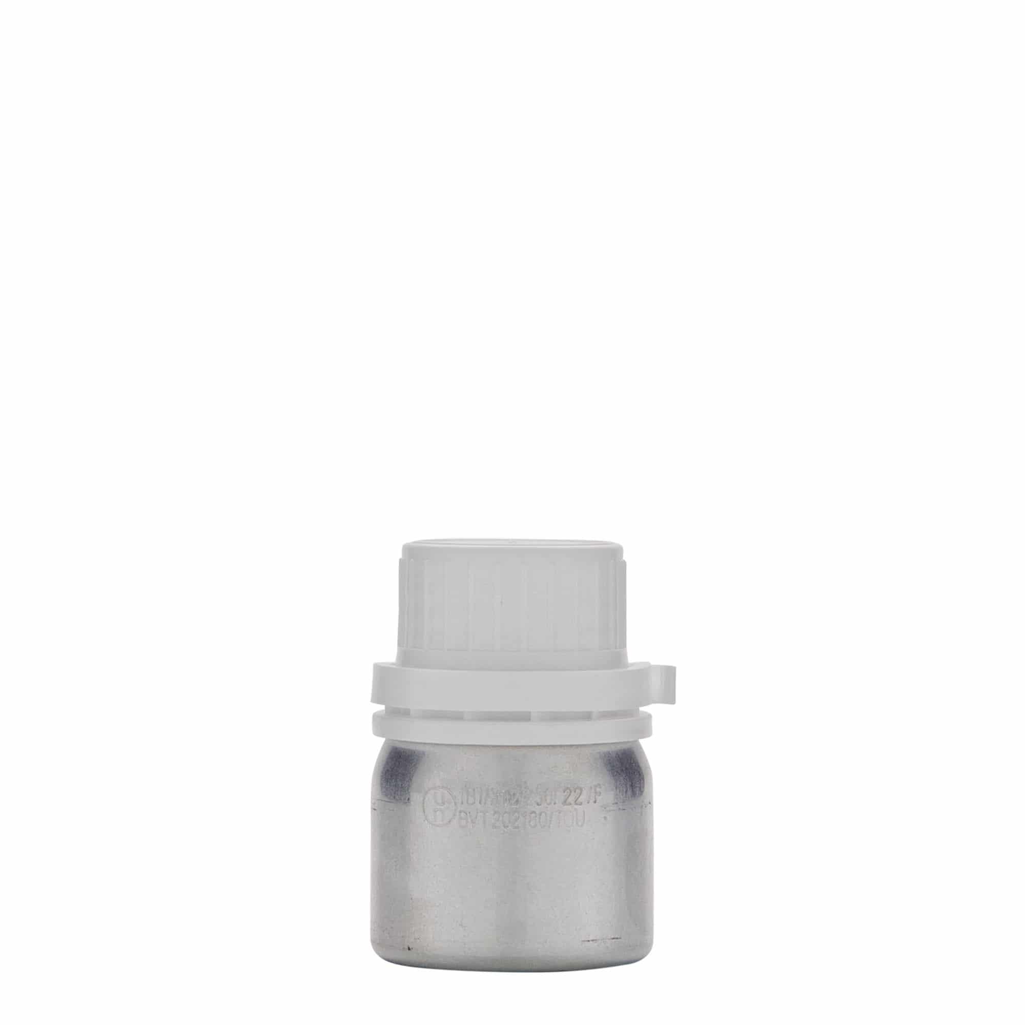 50 ml Aluminiumflasche, Metall, silber, Mündung: DIN 32
